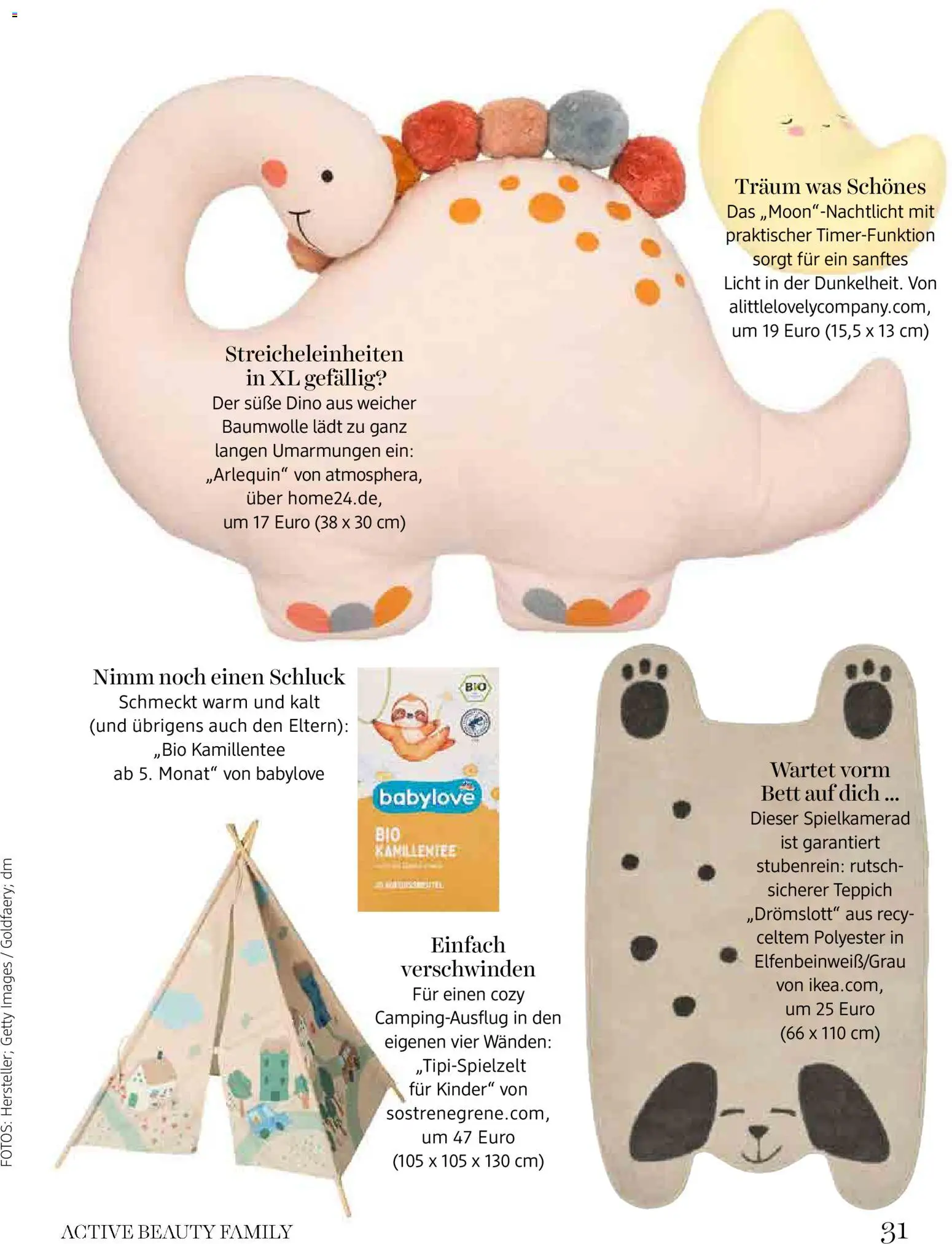 dm drogerie markt Family Magazin October 2026 gültig ab 01.10.2026 | Seite: 31 | Produkte: Bett, Teppich