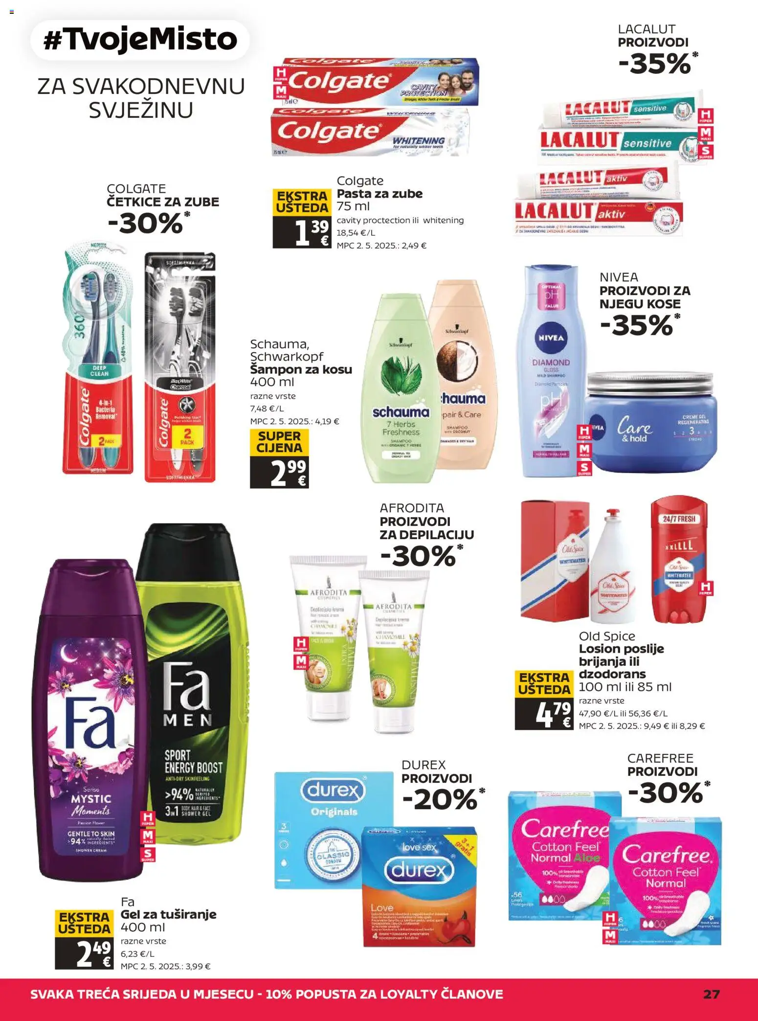Tommy katalog | vrijedi od 10.09.2026 | Stranica: 27 | Proizvodi: Šampon, Pasta, Nivea, Old Spice