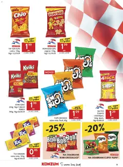 SALTAS ŠTAPIĆI, s kikirikijem, 160g, 4pack - Pregled kataloga iz trgovine Konzum, vrijedi od 24.06.2026 | Stranica: 9