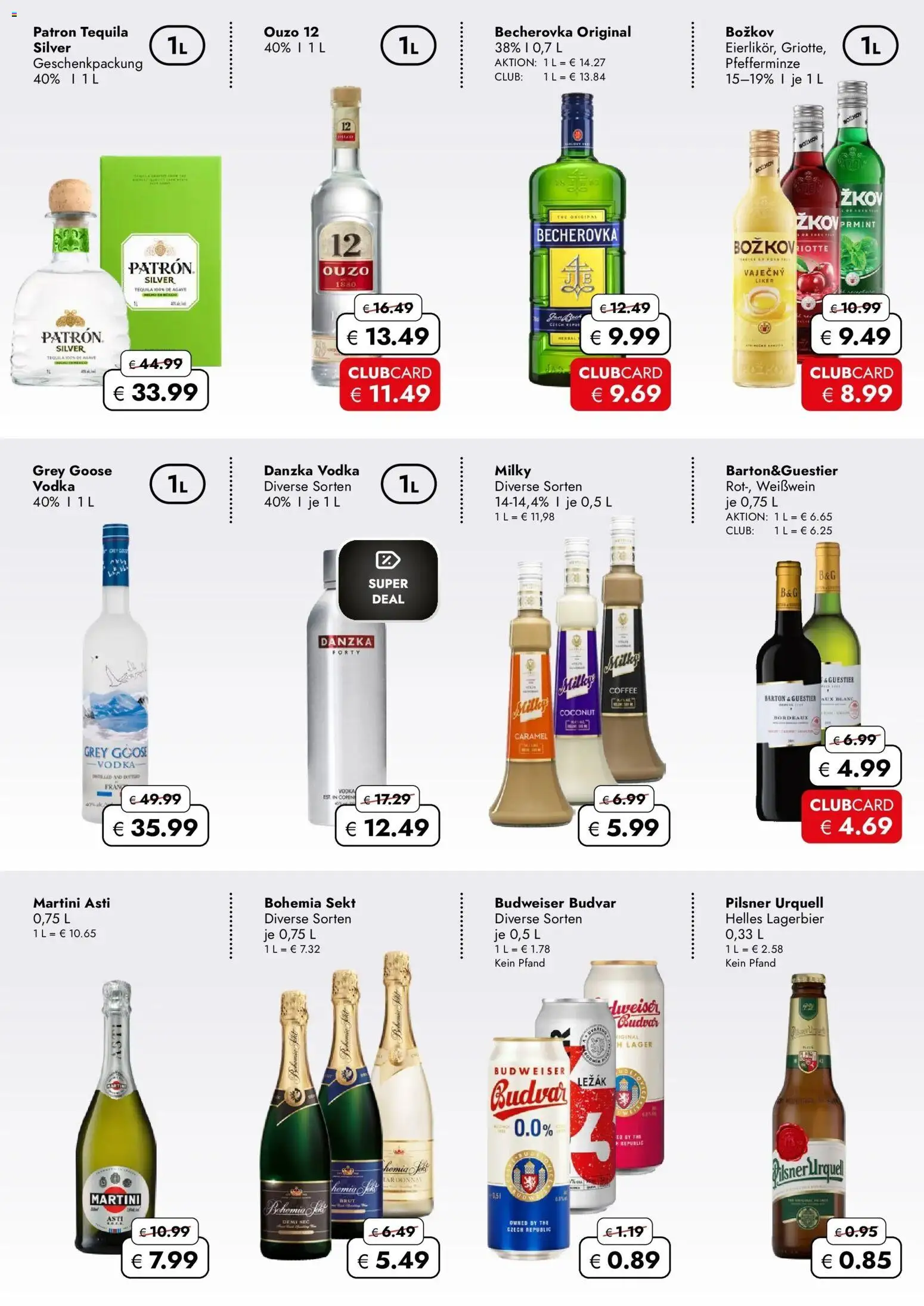 Travel Free Aktionsangebote – gültig ab 01.05.2026 | Seite: 3 | Produkte: Weißwein, Pilsner urquell, Budweiser, Vodka
