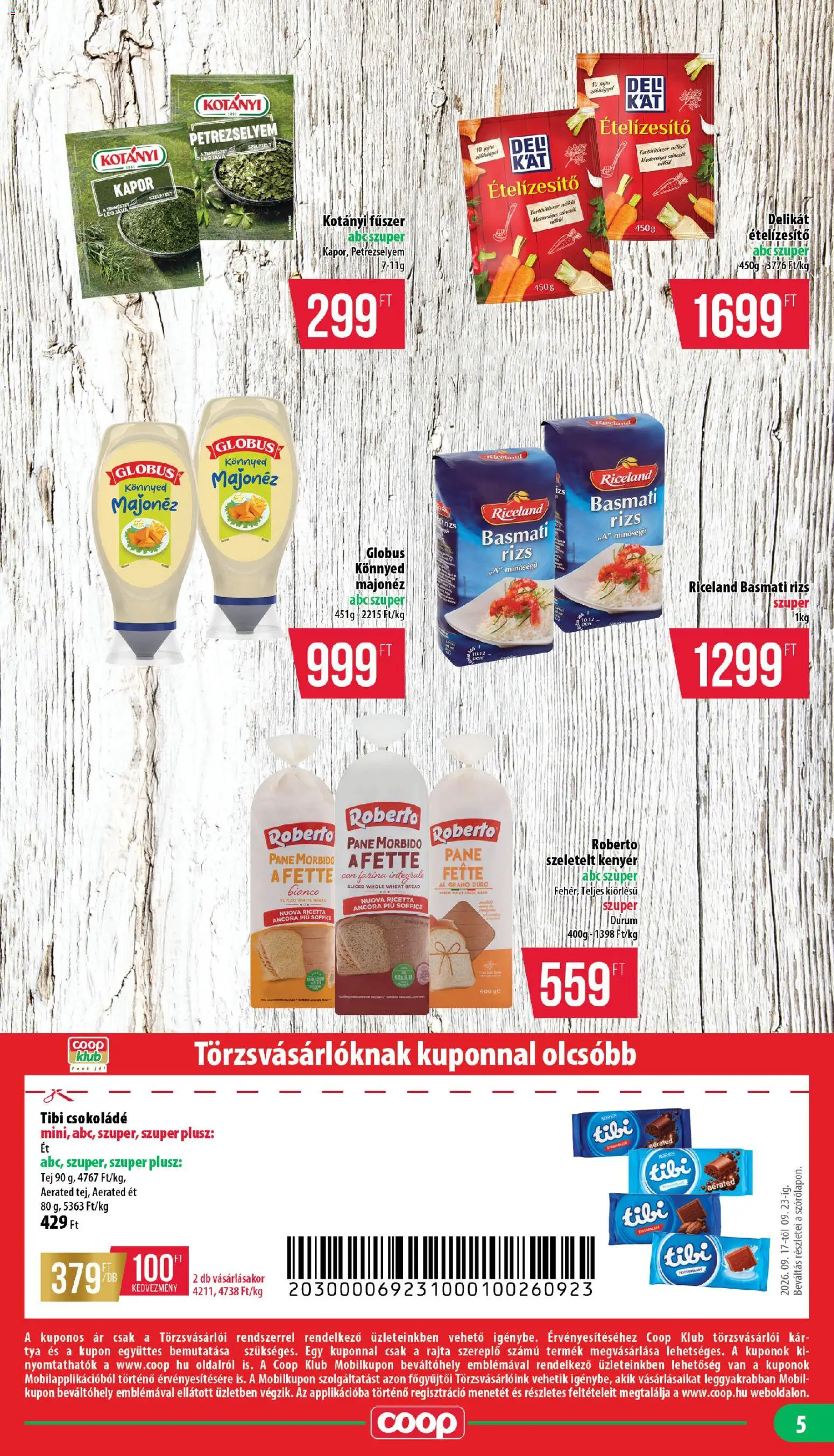 COOP akciós ujság - amely érvényes a következő dátumtól: 2026.09.17. | Oldal: 5