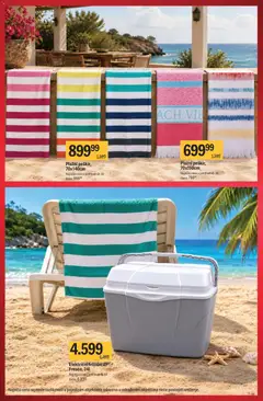 Plažni peškir, 70x150cm, Plažni peškir sa prugama i natpisom "ACH VIE". - pregled Mega Maxi kataloga - važi od 23.07.2026 | Strana: 19 | Proizvode: Peškir, Frižider