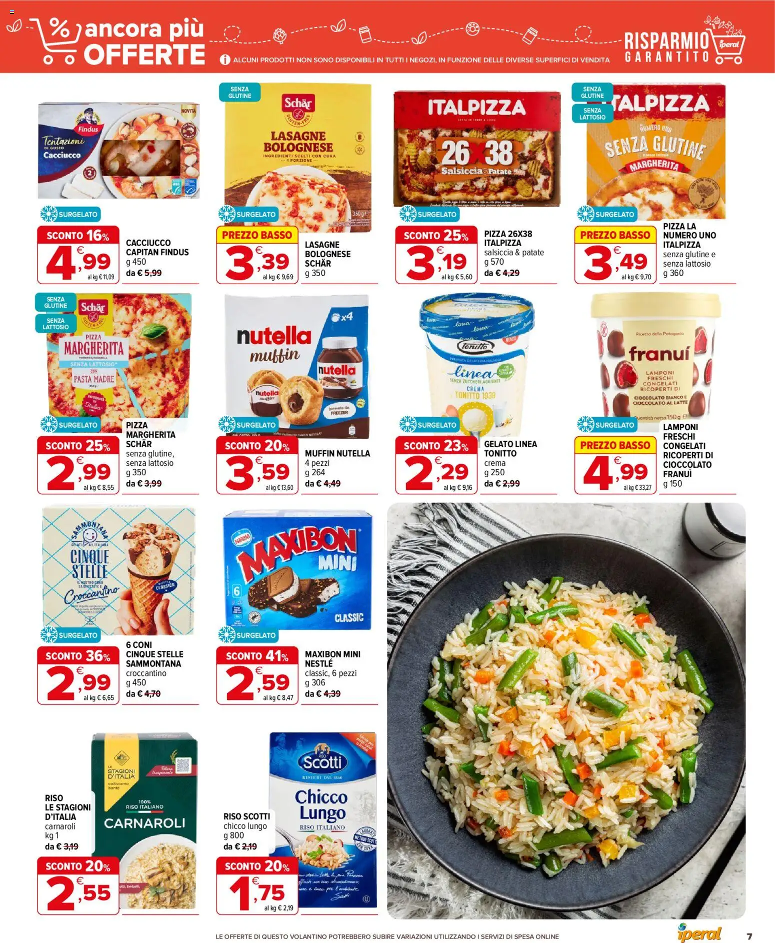 Volantino Iperal del 16/09/2026 | Pagina: 7 | Prodotti: Latte, Salsiccia, Basso, Lasagne