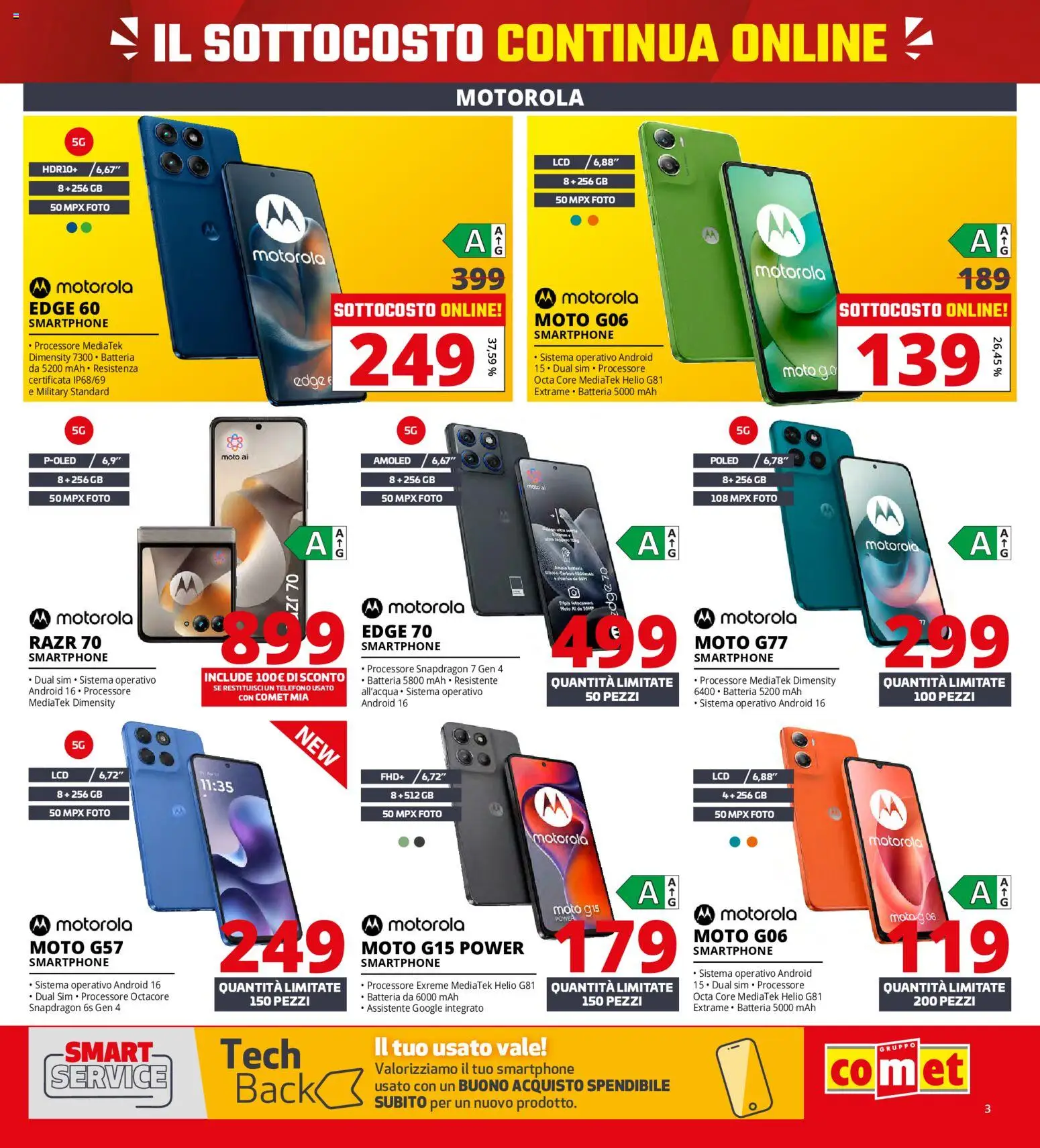 Volantino Comet del 18.05.2026 | Pagina: 3 | Prodotti: Telefono, Smartphone, Batteria