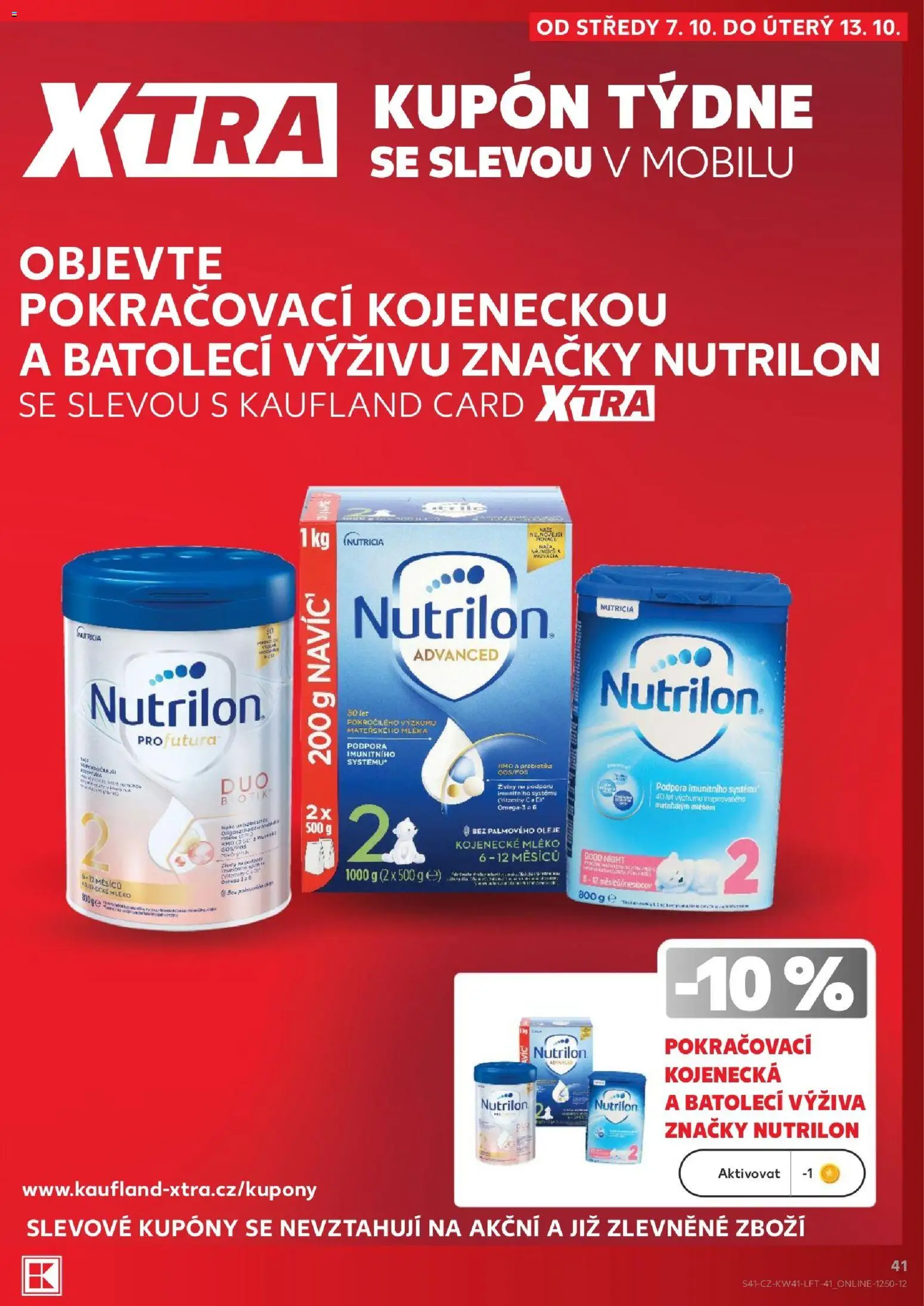 Kaufland leták - Liberec od 07.10.2026 | Strana: 41 | Produkty: Oleje, Mléko, Kojenecké mléko, Nutrilon