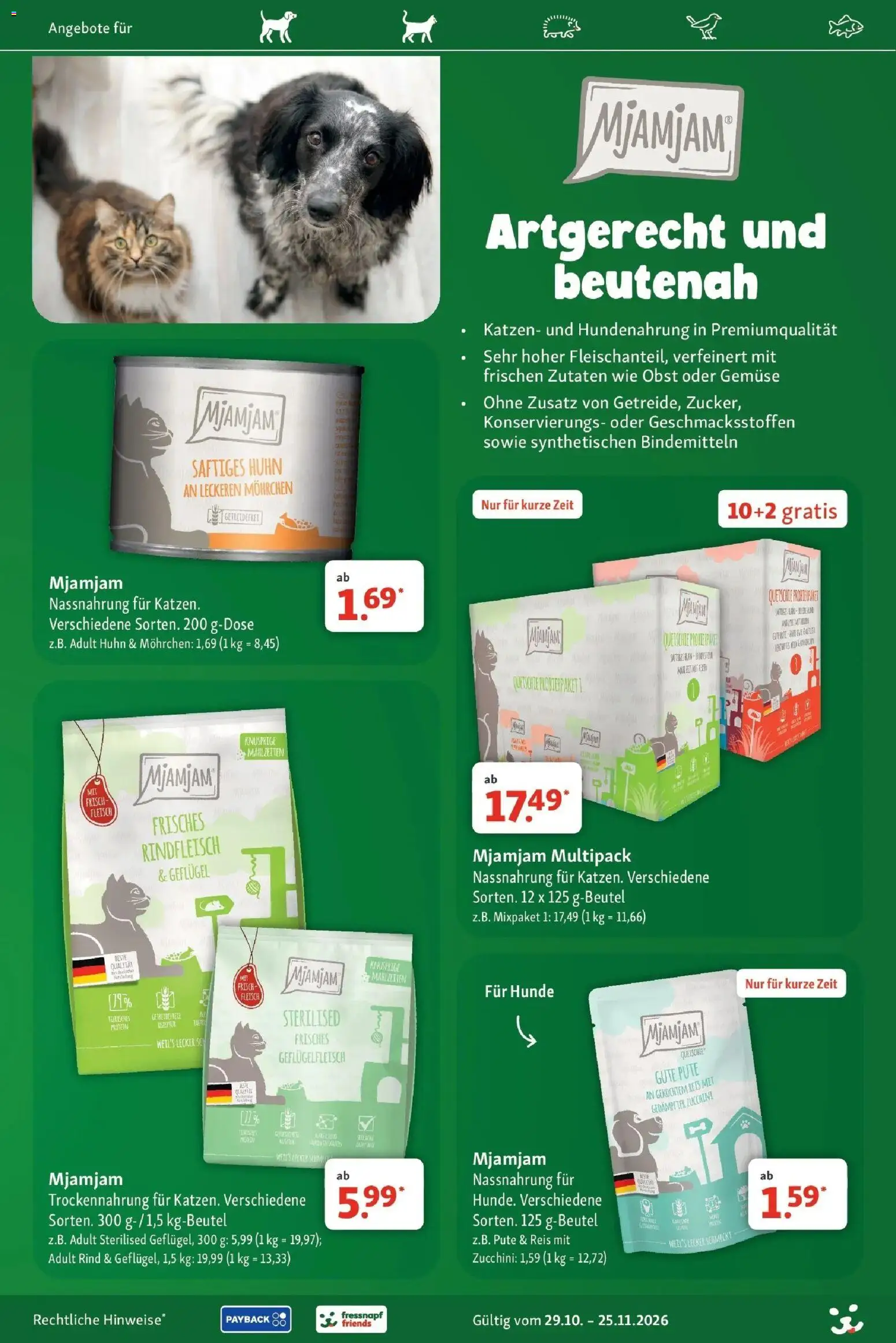 Fressnapf - Fressnapf: Tierisch viel Weihnachten schon den ganzen November (ab 29.10.2026) zum Blättern | Seite: 10 | Produkte: Pute, Reis, Zucchini, Fleisch