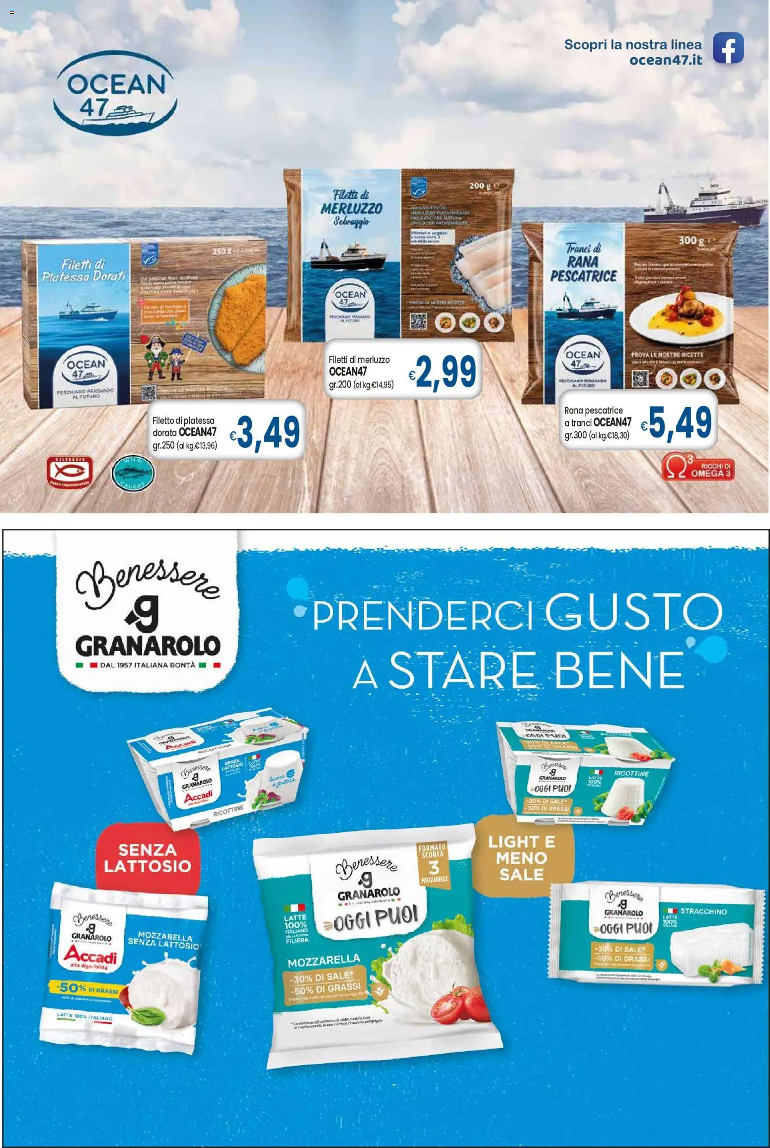 Volantino Famila del 29/10/2026 | Pagina: 2 | Prodotti: Merluzzo, Sale, Mozzarella, Senza lattosio