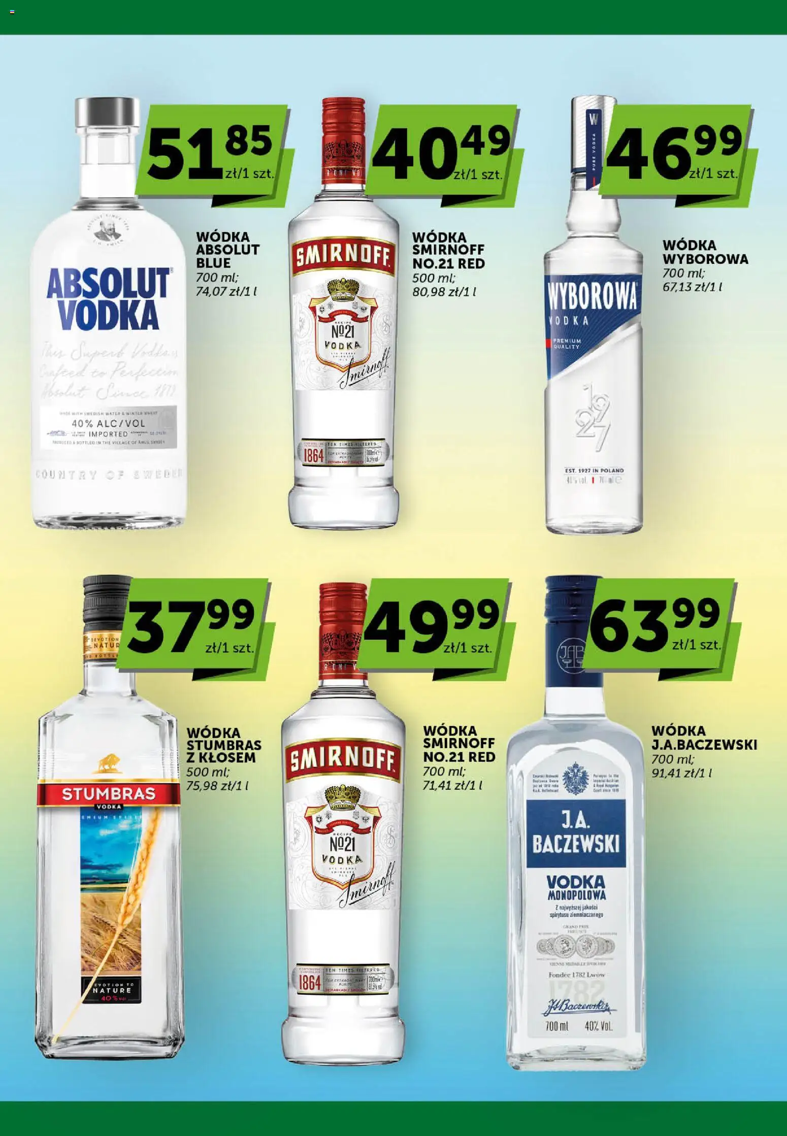 ABC gazetka - Katalog alkoholowy od 23.07.2026 | Strona: 5 | Produkty: Wódka Absolut, Wódka Stumbras, Vodka, Wódka
