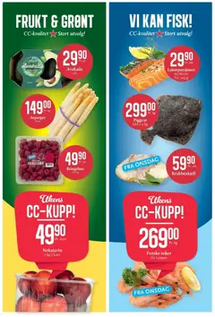 Forhåndsvisning av CC Mat kundeavis gyldig fra 27.04.2026 | Side: 4 | Produkter: Клінкерна плитка, Bringebær, Суміш дитяча, Reker