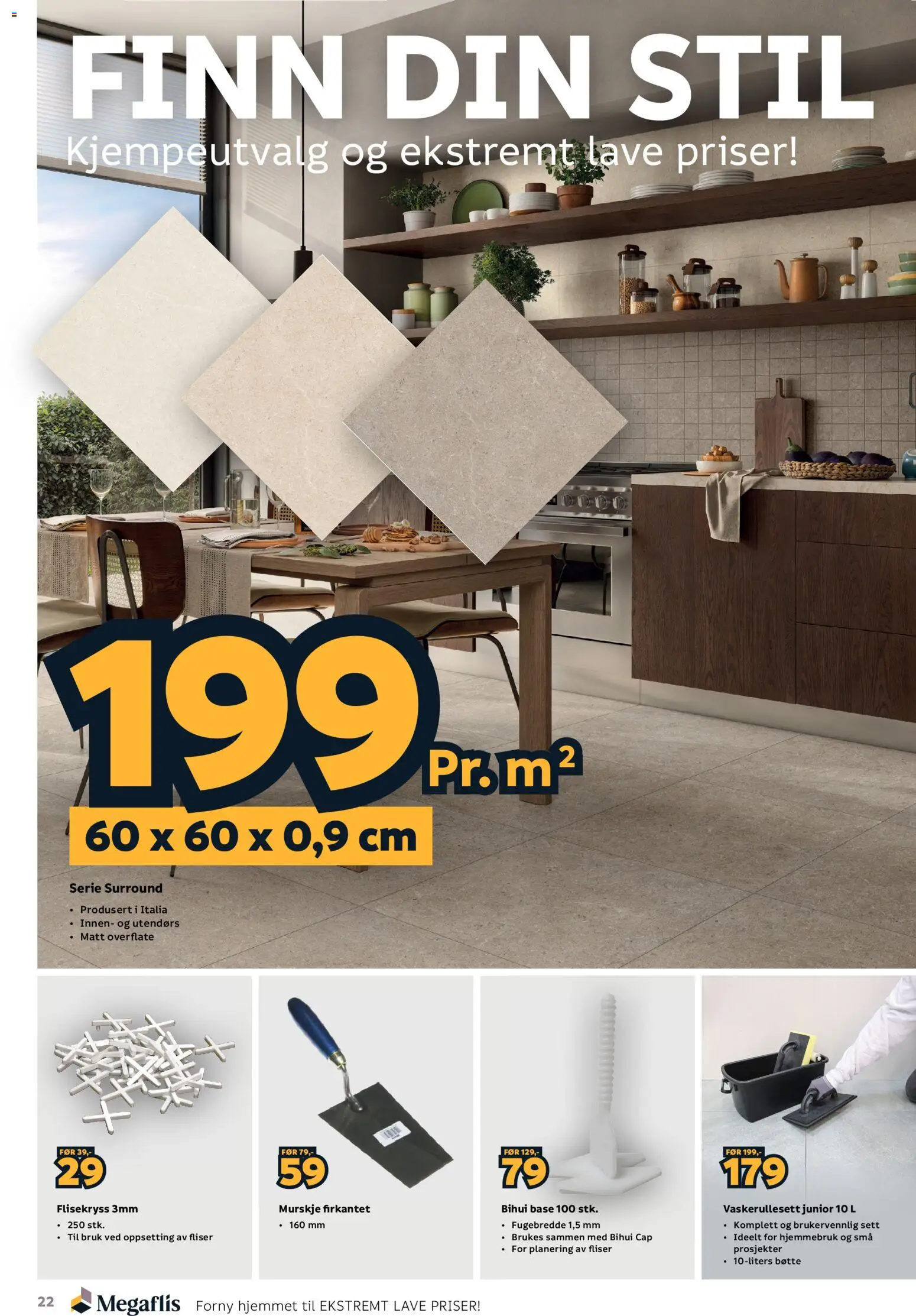 {H1} | Side: 22 | Produkter: Ved, Fliser