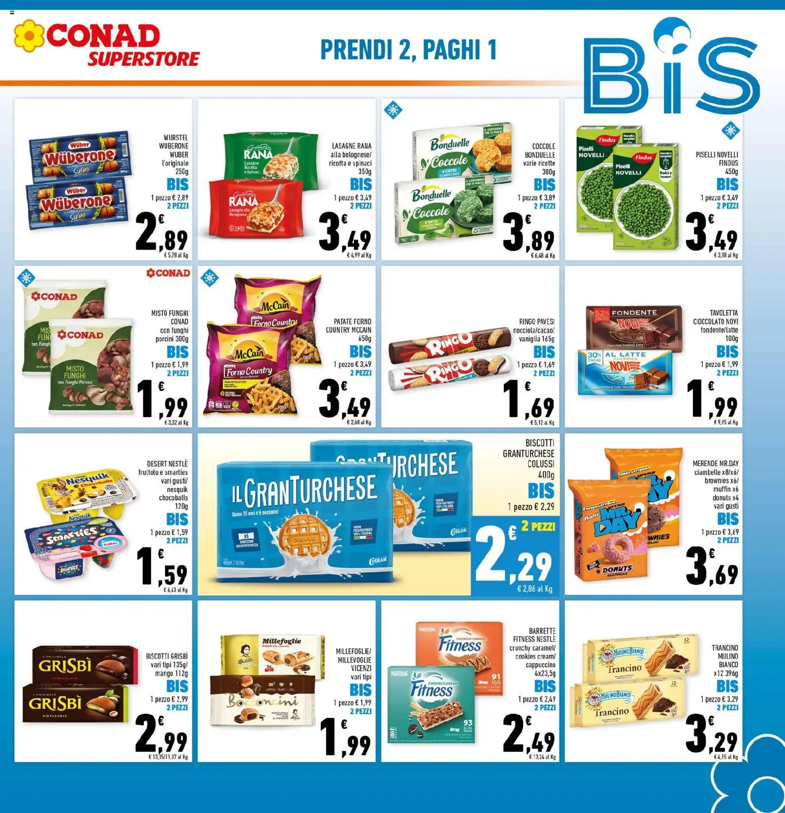 Volantino Conad del 07/10/2026 | Pagina: 3 | Prodotti: Pistacchio, Cioccolato, Funghi, Lasagne