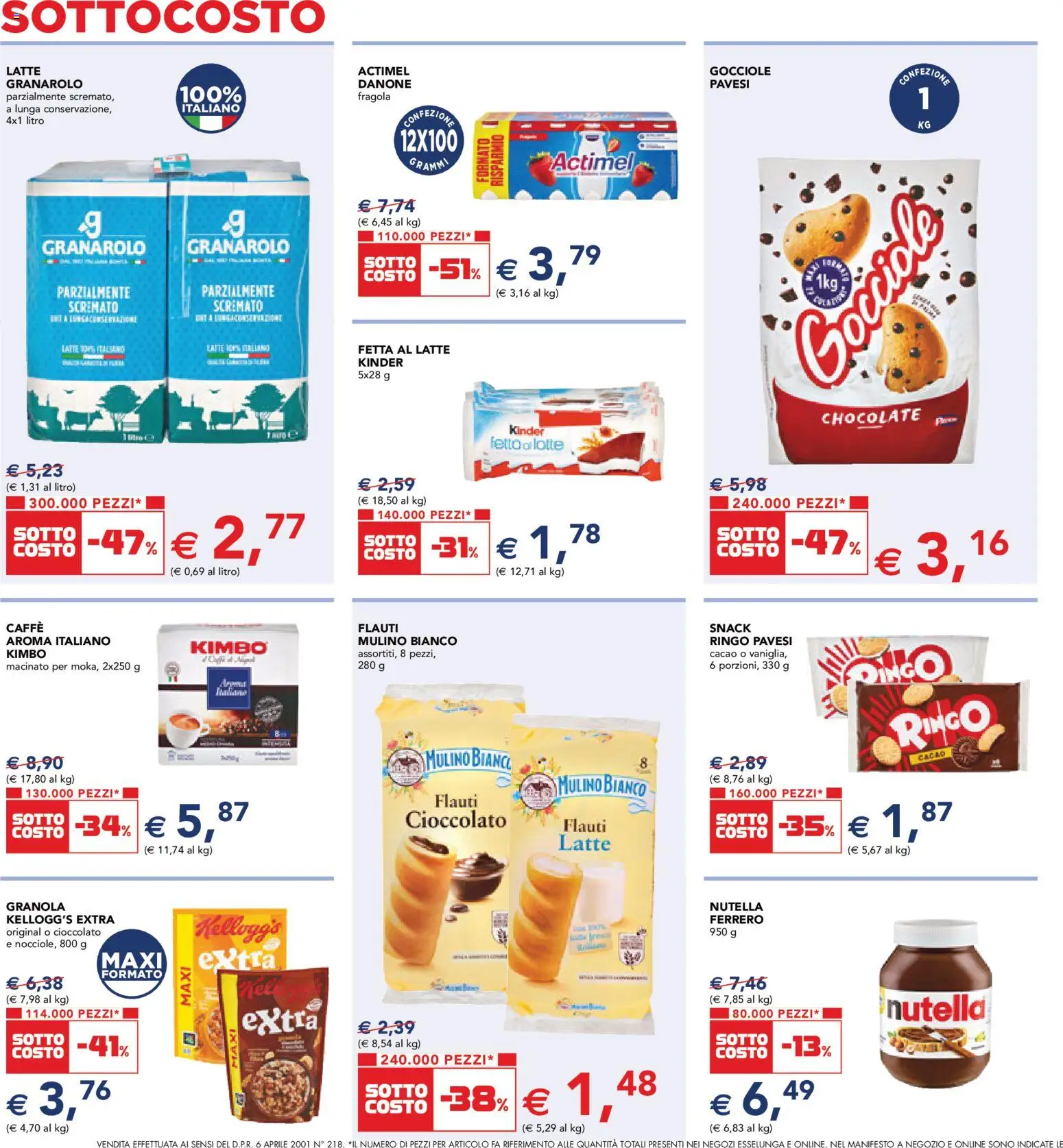 Volantino Esselunga S del 07.05.2026 | Pagina: 4 | Prodotti: Caffè, Cioccolato, Latte, Cacao