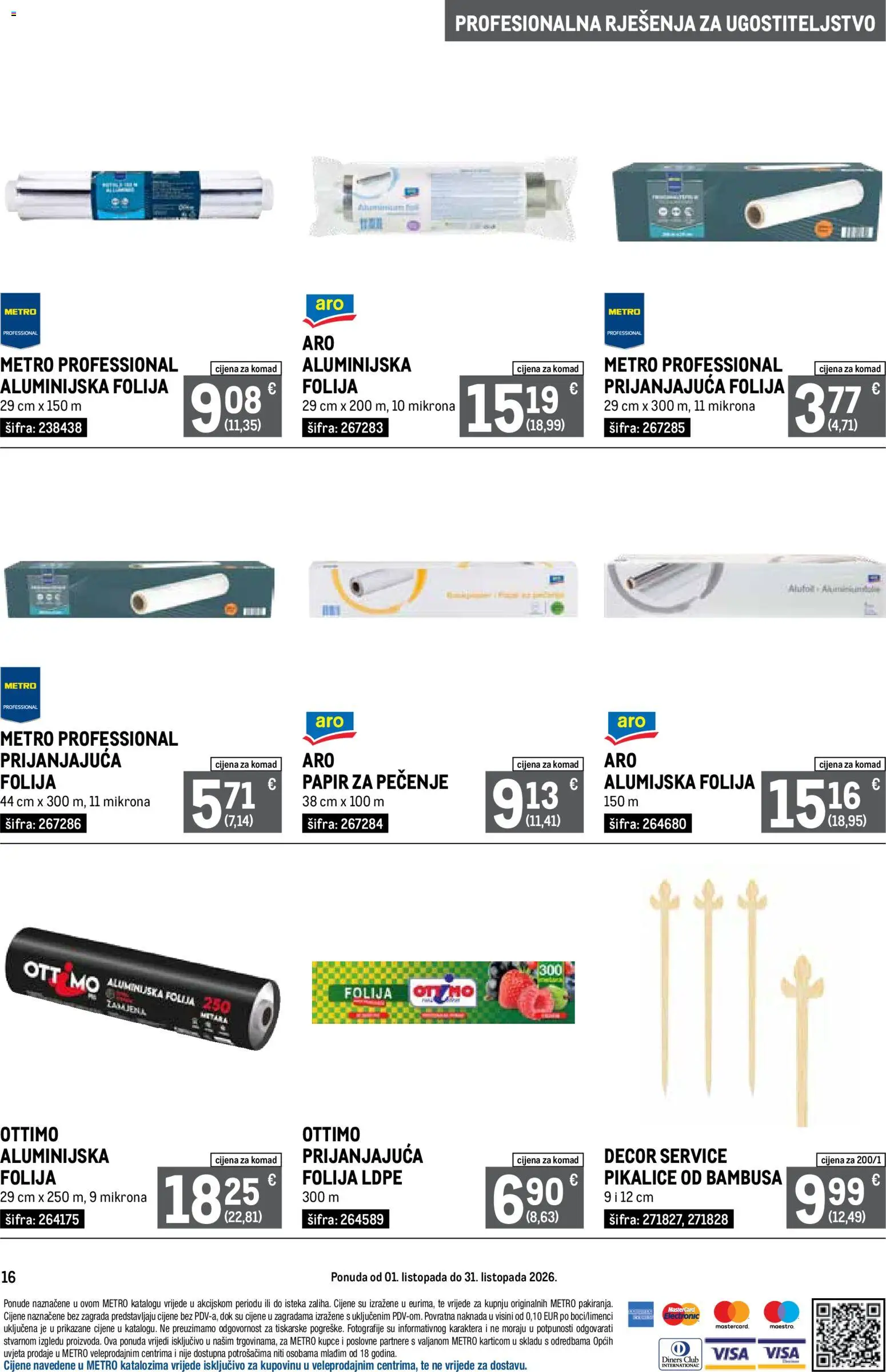 Metro katalog | vrijedi od 01.10.2026 | Stranica: 16 | Proizvodi: Folija, Papir za pečenje, Aluminijska folija