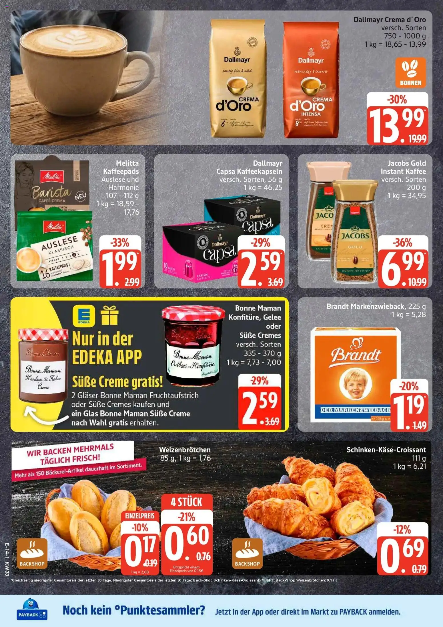 Edeka Prospekt Husum (ab 10.08.2026) » Angebote Online | Seite: 18 | Produkte: Kaffeepads, Kaffee, Dallmayr, Bonne maman