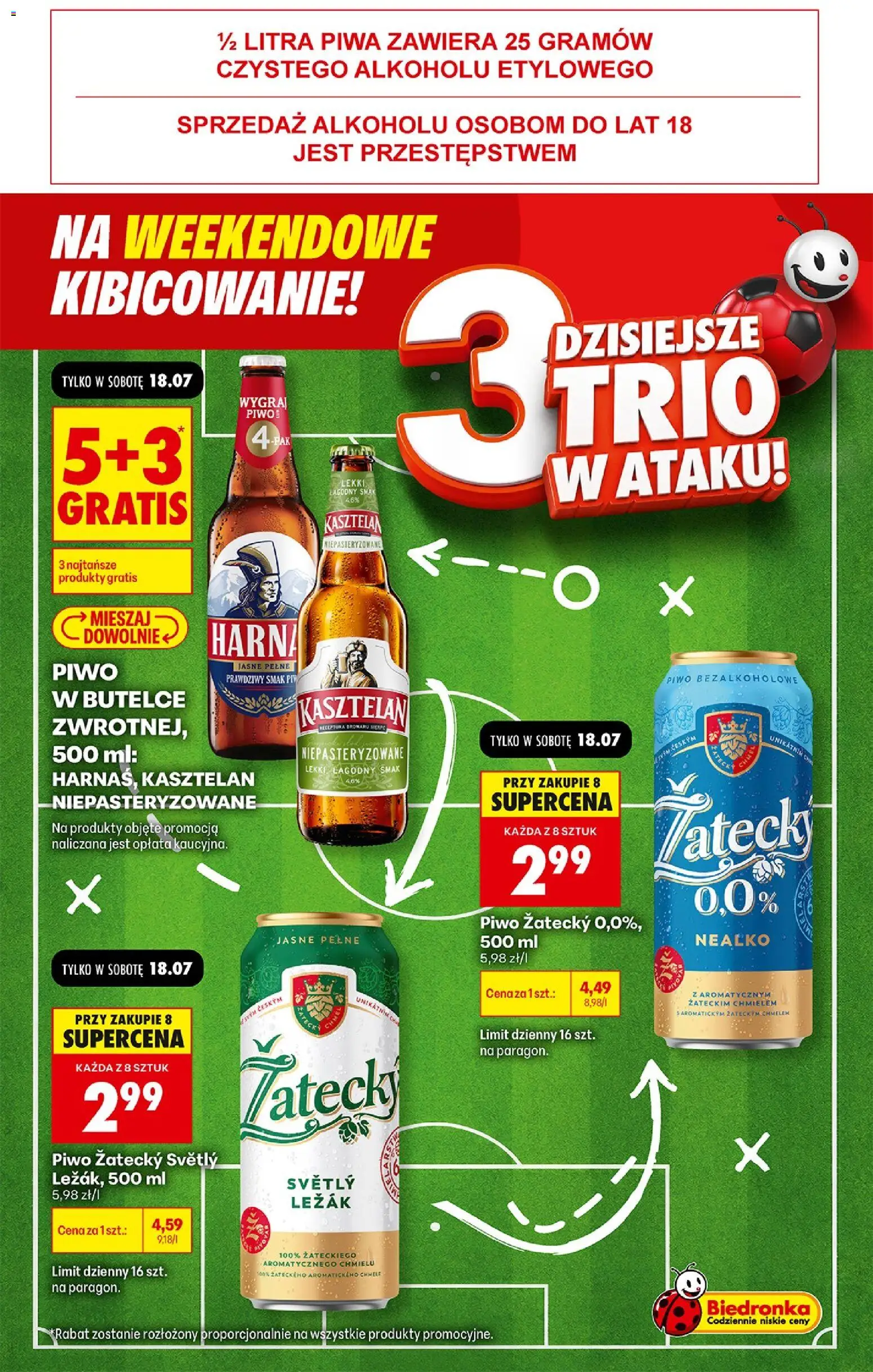 Biedronka gazetka - Football weekend od 16.07.2026 | Strona: 2 | Produkty: Leżak, Piwo