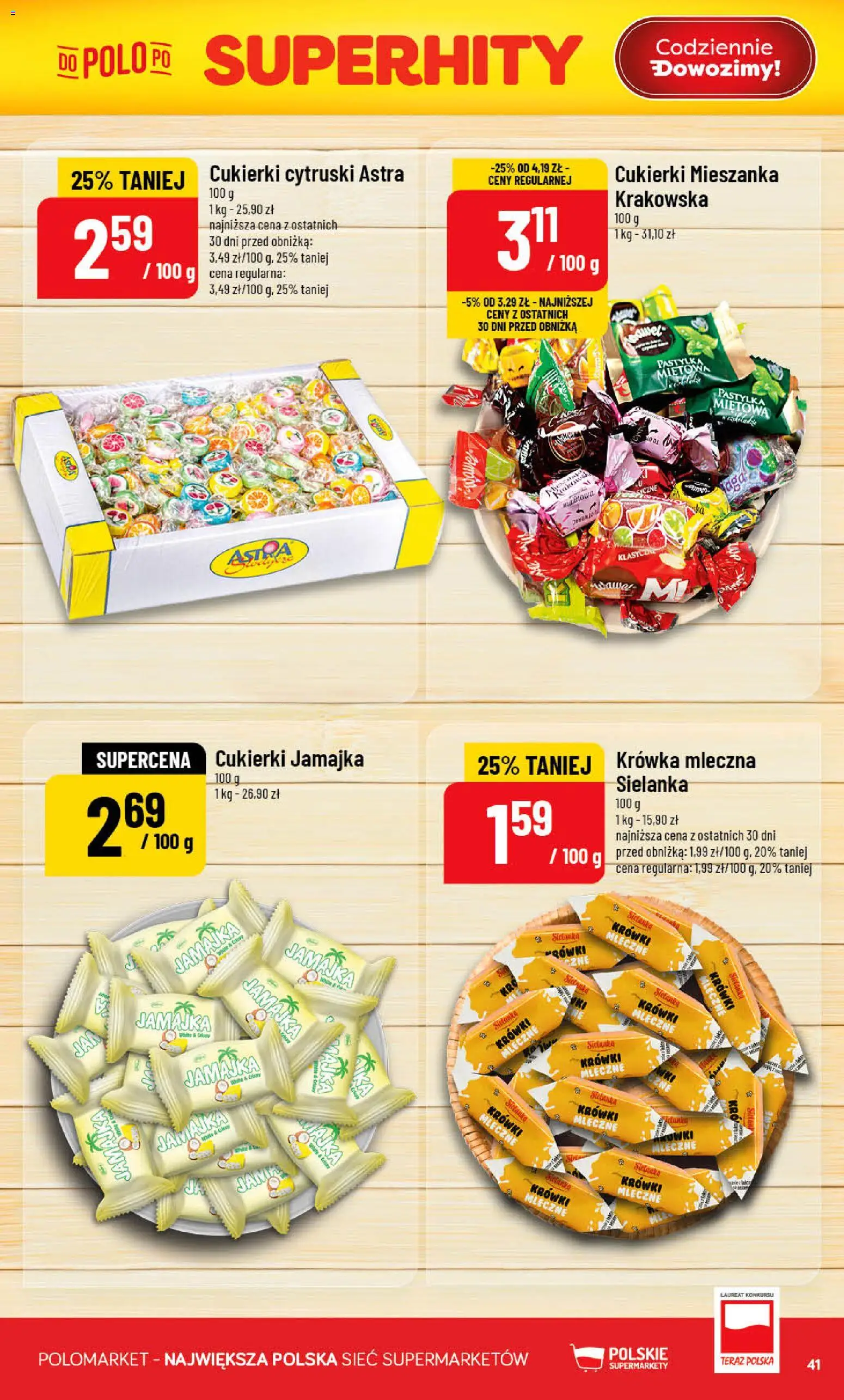 POLOmarket gazetka od 10.06.2026 | Strona: 41 | Produkty: Cukierki jamajka, Jajka, Cukierki, Krówki