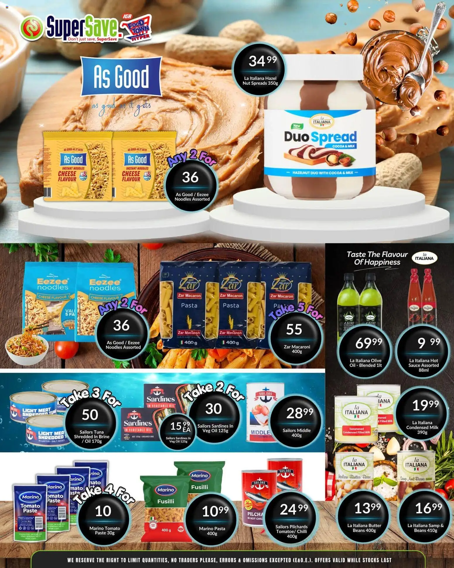 New Super Save catalogue – valid from 06/08/2026 | Page: 28 | Products: Butter, Cheese, Oil, Pasta