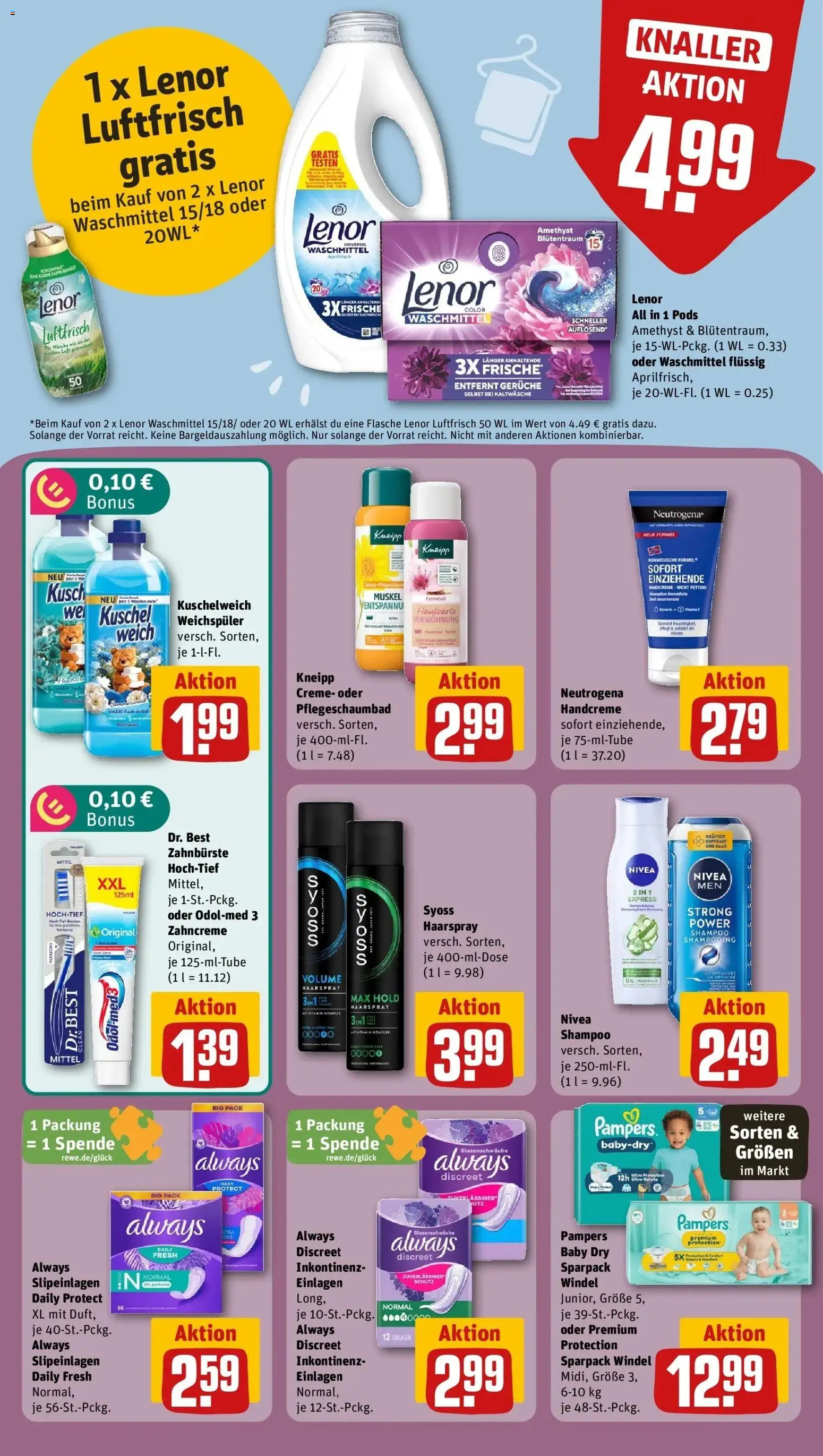 REWE Prospekt ab 26.10.2026 zum Blättern » Angebote | Seite: 28 | Produkte: Pampers, Haarspray, Handcreme, Kappe
