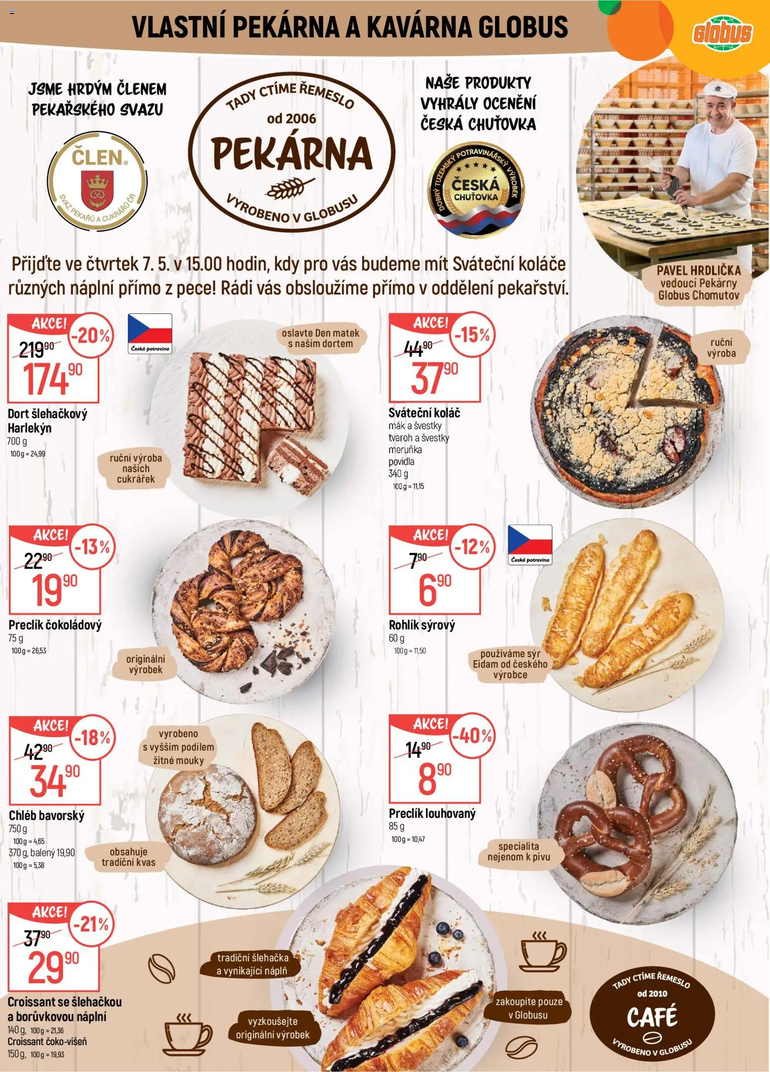 Globus leták - Chomutov od 06.05.2026 | Strana: 6 | Produkty: Sýr, Tvaroh, Šlehačka, Croissant