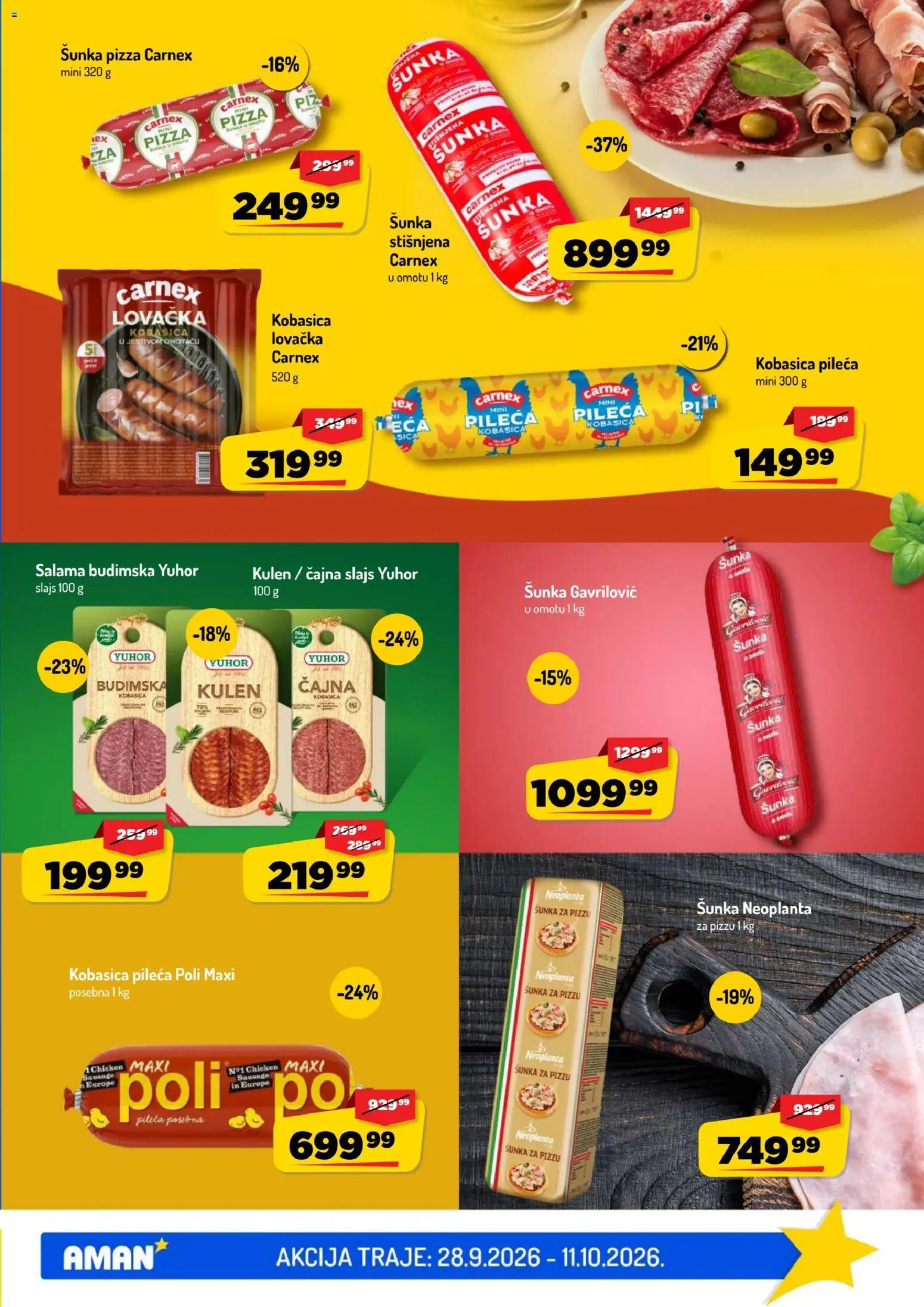 Aman katalog - važi od 28.09.2026 | Strana: 7 | Proizvode: Kulen, Salama, Šunka, Kobasica