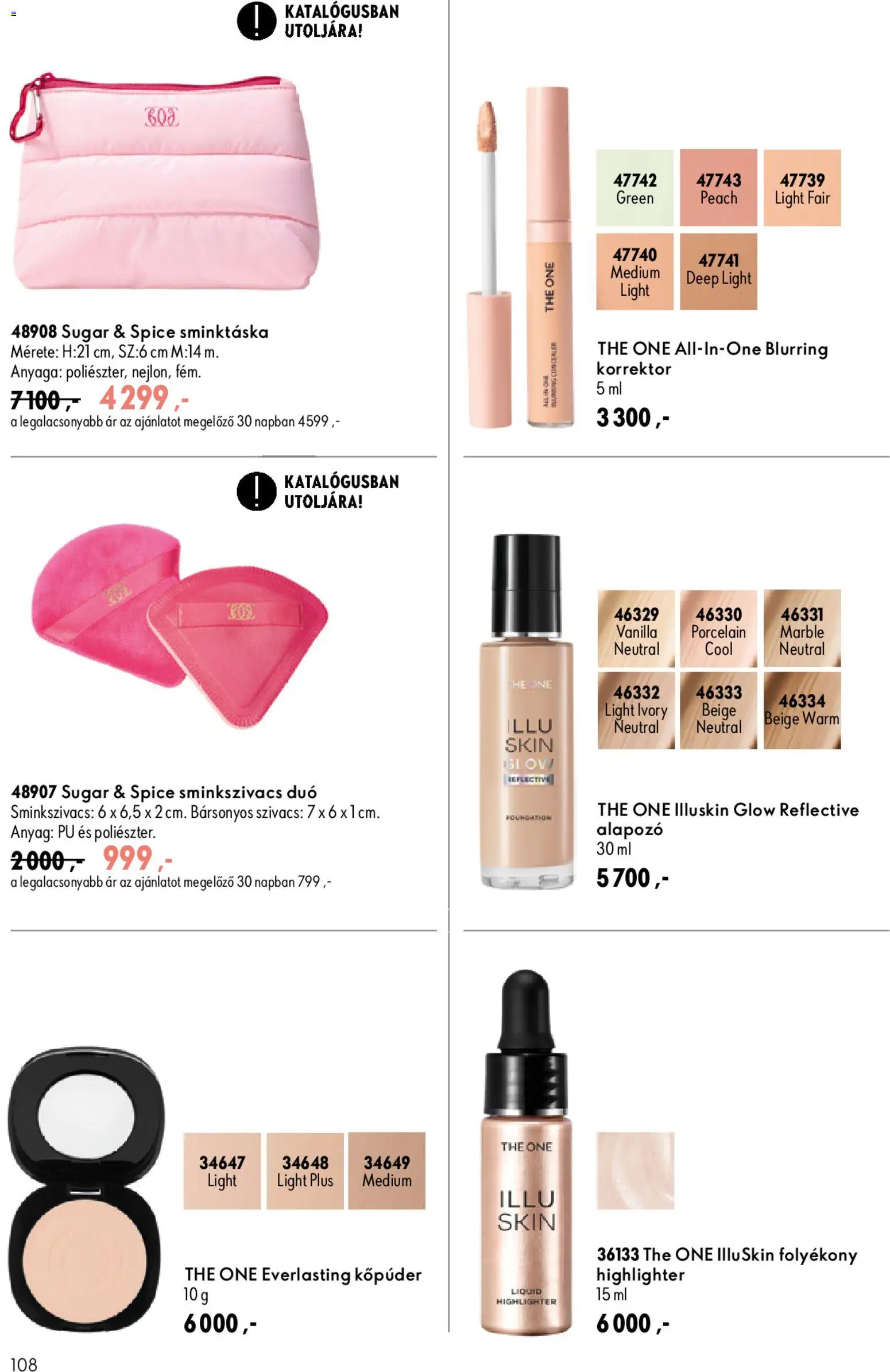 Oriflame akciós ujság - amely érvényes a következő dátumtól: 2026.09.09. | Oldal: 108 | Termékek: Korrektor, Alapozó, Sminkszivacs