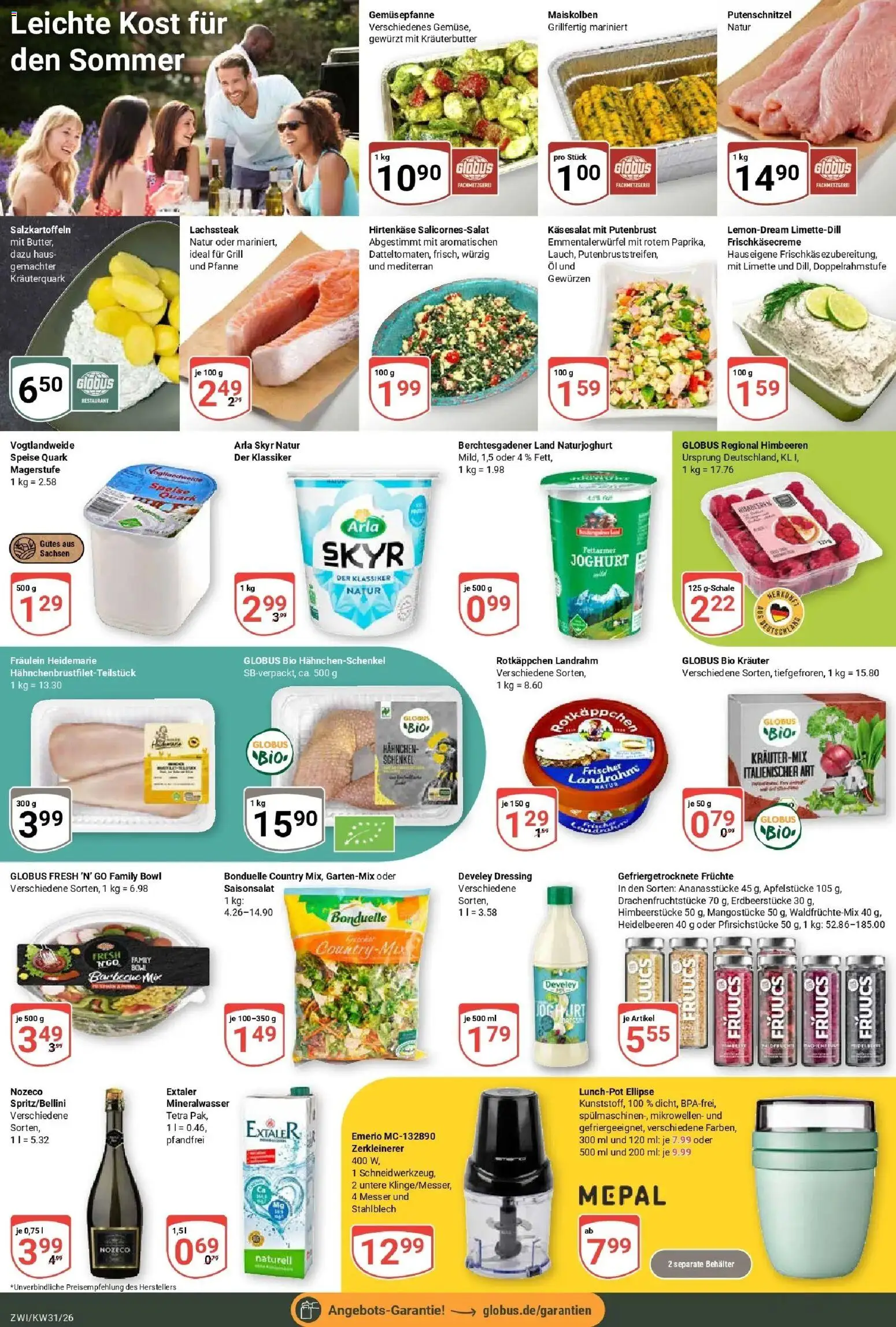 Globus Prospekt Zwickau – gültig ab 27.07.2026 | Seite: 14 | Produkte: Öl, Arla skyr, Putenschnitzel, Rotkäppchen