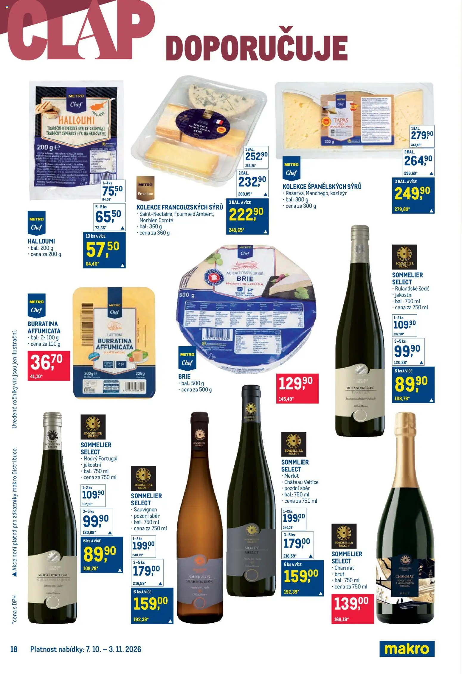 Makro leták - Pro milovníky jídla od 07.10.2026 | Strana: 18 | Produkty: Tapas, Merlot, Halloumi, Kozí sýr