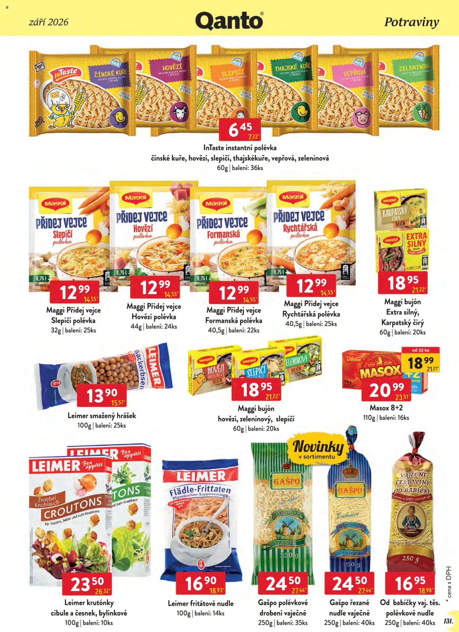 Astur & Qanto leták - Velkoobchod 09/2026 od 01.09.2026 | Strana: 131 | Produkty: Vejce, Maggi, Kuře, Cibule