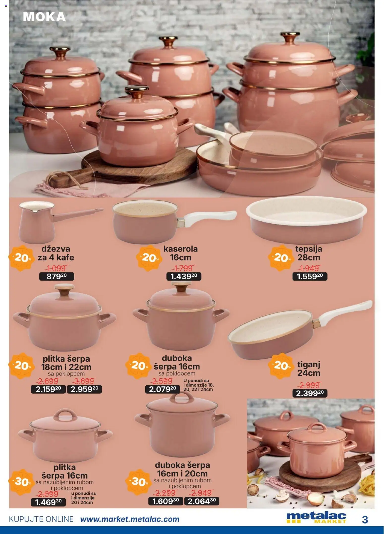 Metalac Market katalog - važi od 01.09.2026 | Strana: 3 | Proizvode: Džezva, Tiganj