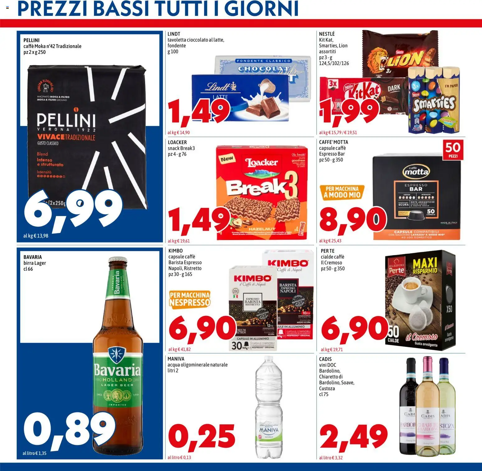 Volantino Mega del 01/10/2026 | Pagina: 11 | Prodotti: Cioccolato, Alluminio, Kimbo, Macinato