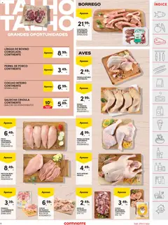 Pré-visualização Continente folheto válido de 07/07/2026 | Página: 13 | Produtos: Frango, Pernil, Salsicha, Coelho
