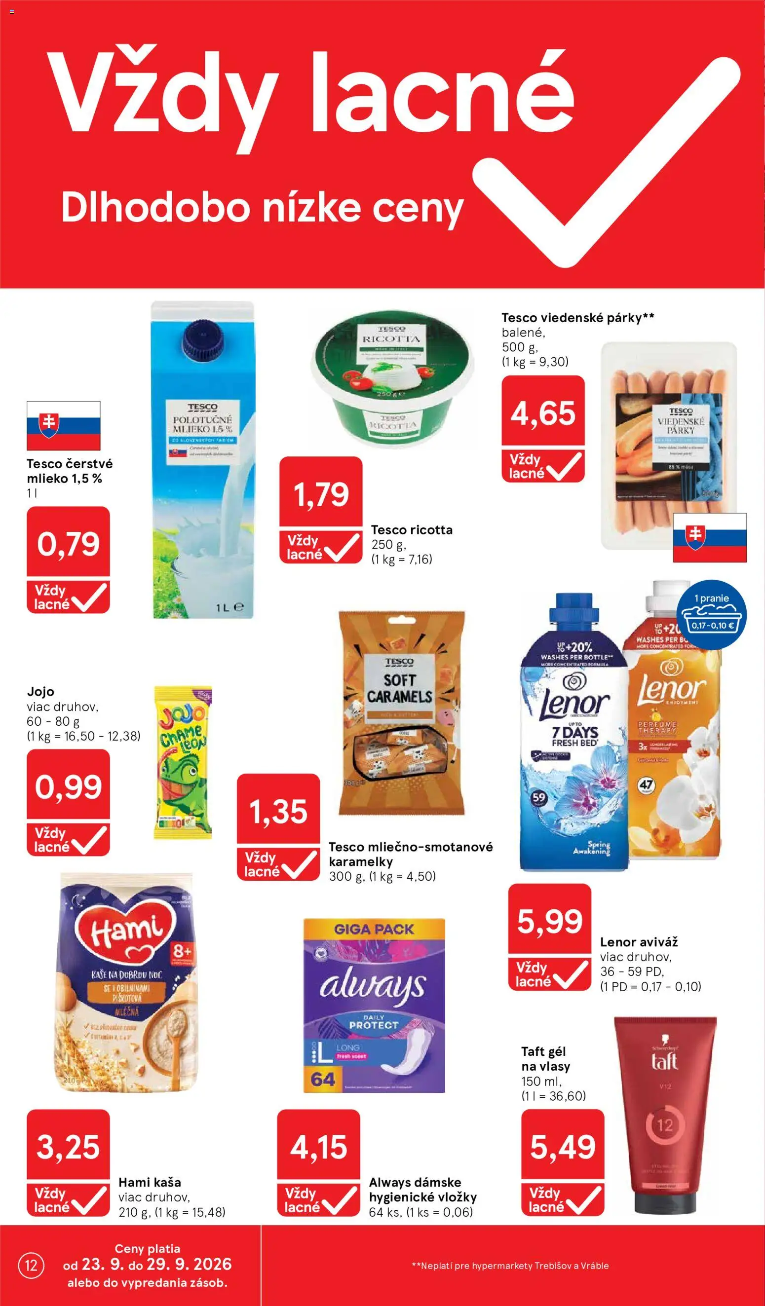 Nové Tesco akcie – leták je platný od 23.09.2026 | Strana: 12