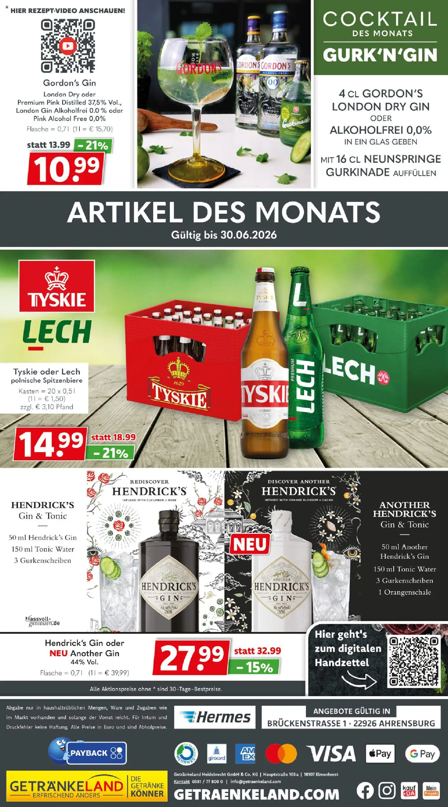 Getränkeland Prospekt – gültig ab 08.06.2026 | Seite: 11 | Produkte: Gordon's gin, Tyskie, Gin