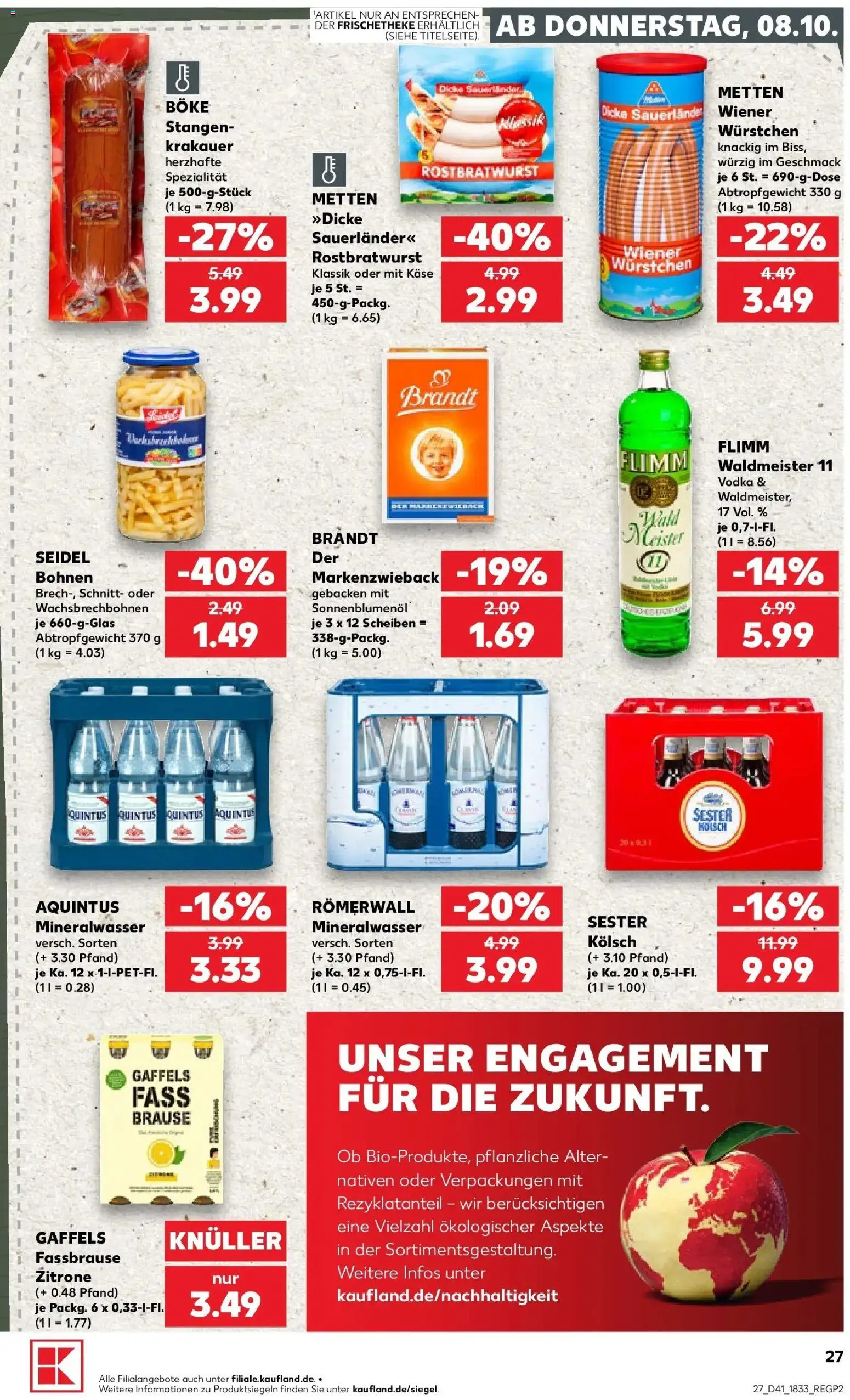 Prospekt Kaufland ab 05.10.2026 » Angebote Online zum Blättern | Seite: 37 | Produkte: Käse, Mineralwasser, Zitrone, Fassbrause
