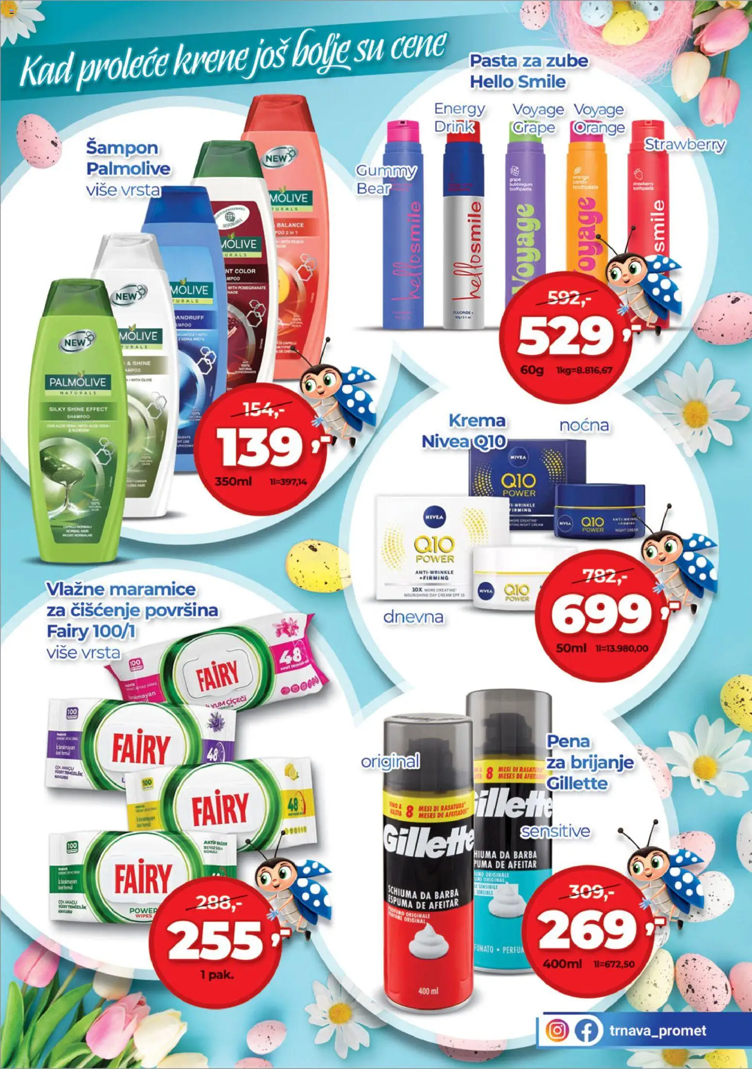 Trnava Promet katalog - važi od 02.04.2026 | Strana: 31 | Proizvode: Gillette, Pena za brijanje, Vlažne maramice, Pasta za zube