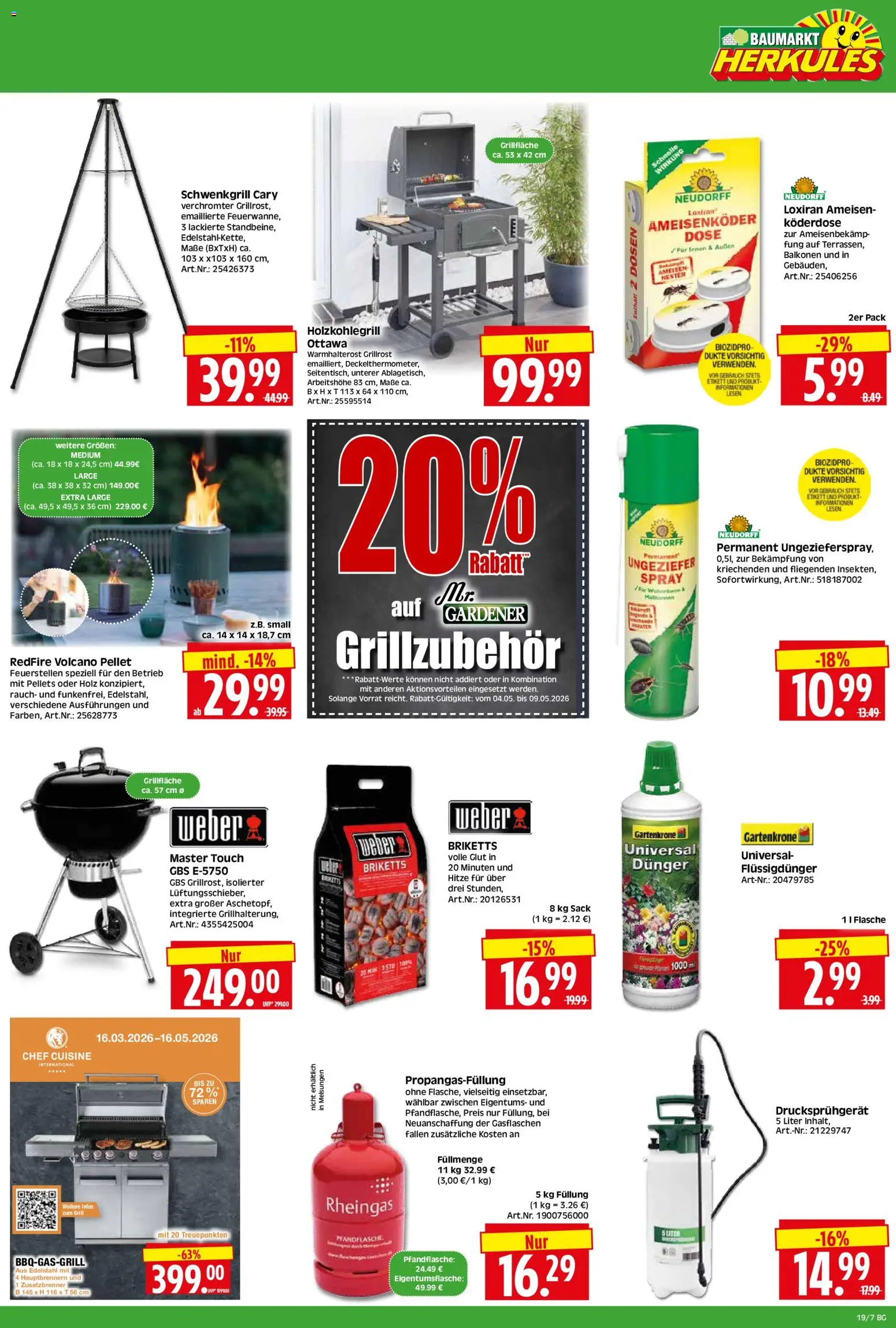 HERKULES Bau & Garten – gültig ab 04.05.2026 | Seite: 7 | Produkte: Grill