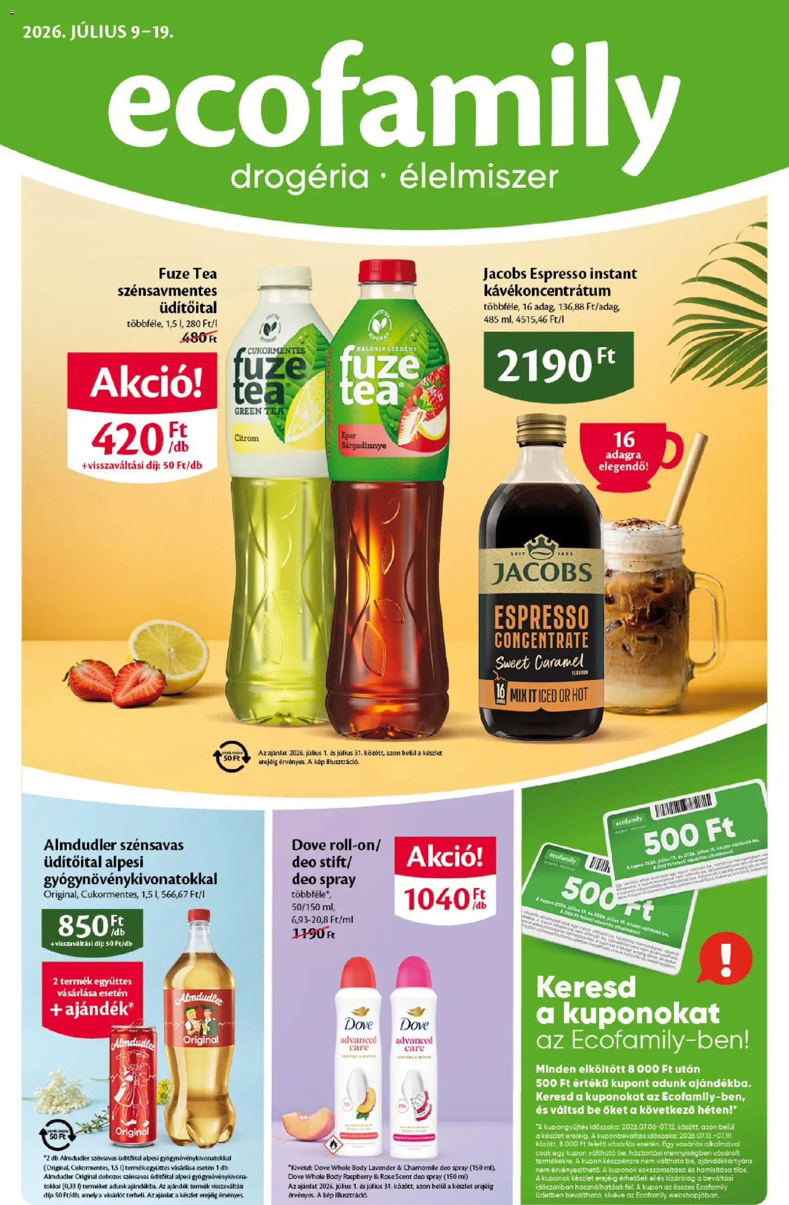 EcoFamily akciós ujság - amely érvényes a következő dátumtól: 2026.07.09. | Oldal: 1 | Termékek: Body, Tea, Eper, Só