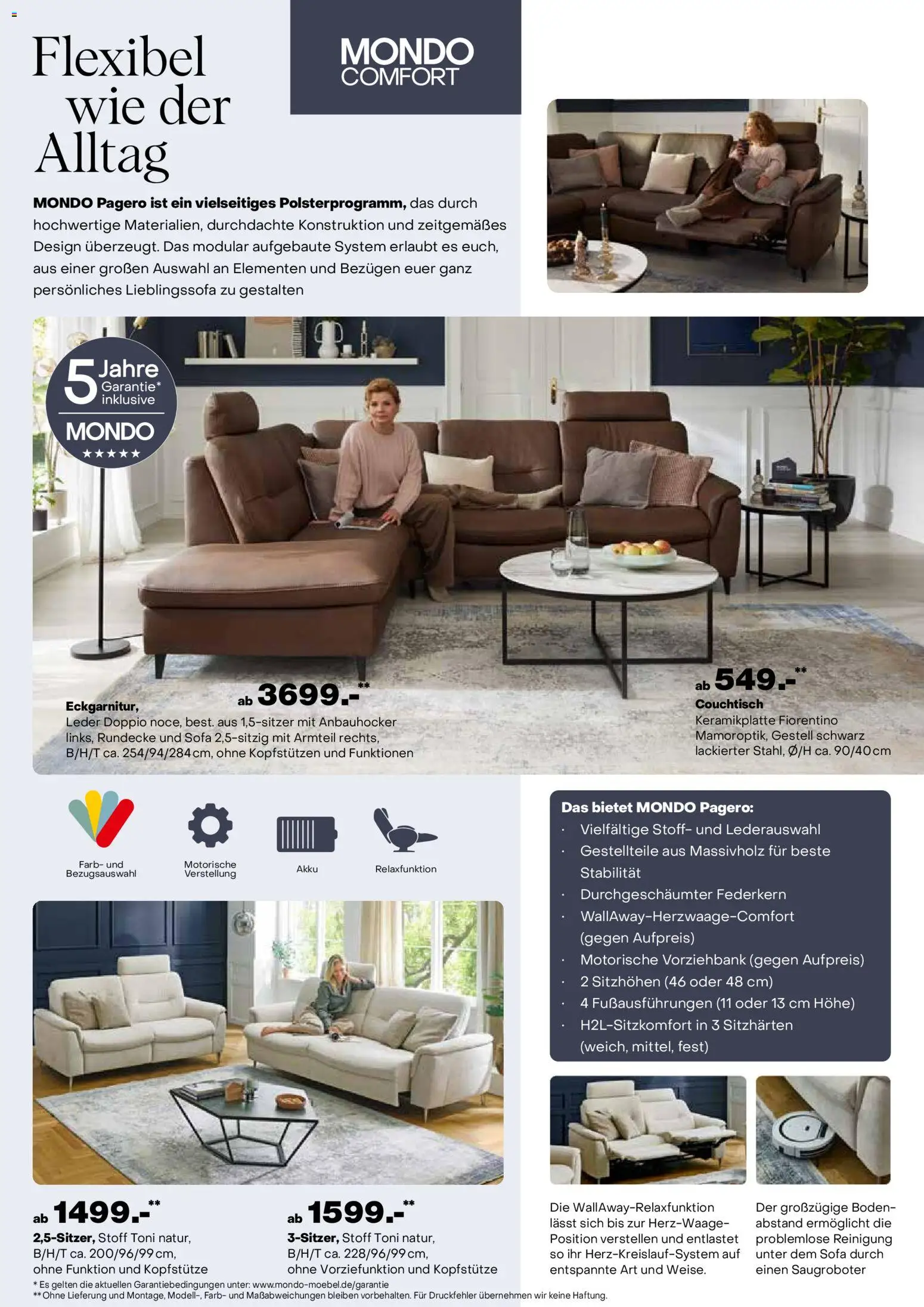 Ostermann Mondo Herbstprospekt 2026 – gültig ab 05.10.2026 | Seite: 18 | Produkte: Sofa, Couchtisch