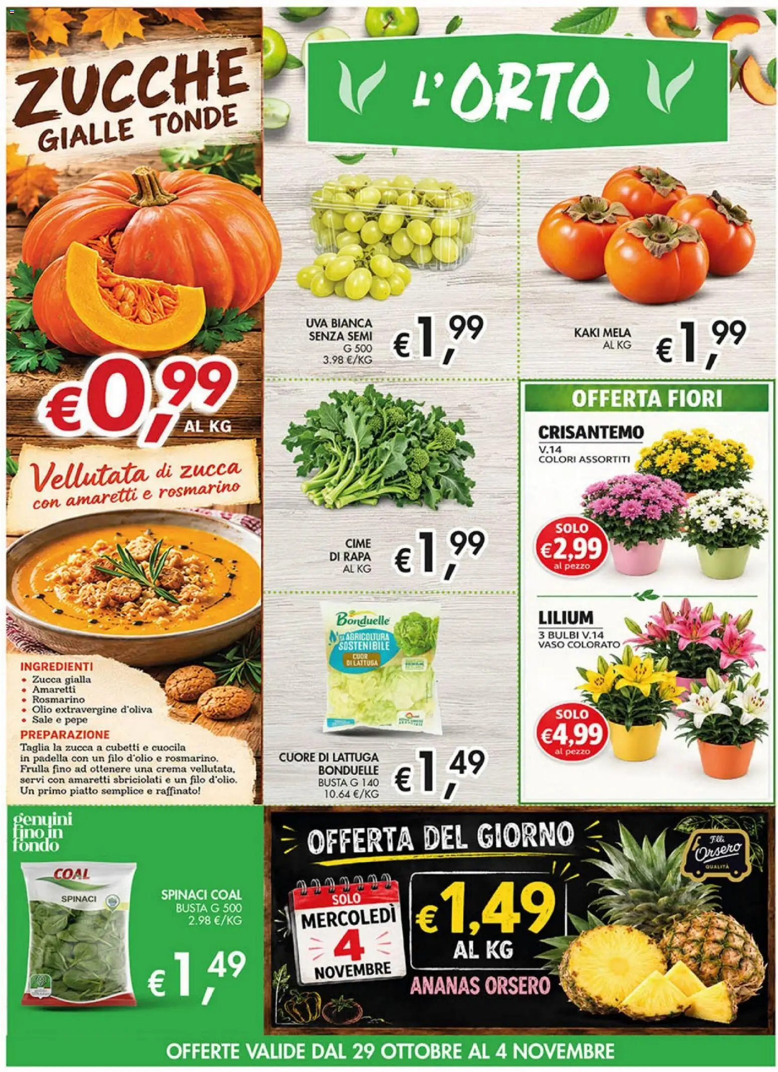 Volantino Coal del 22/10/2026 | Pagina: 5 | Prodotti: Olio, Zucca, Uva, Lattuga
