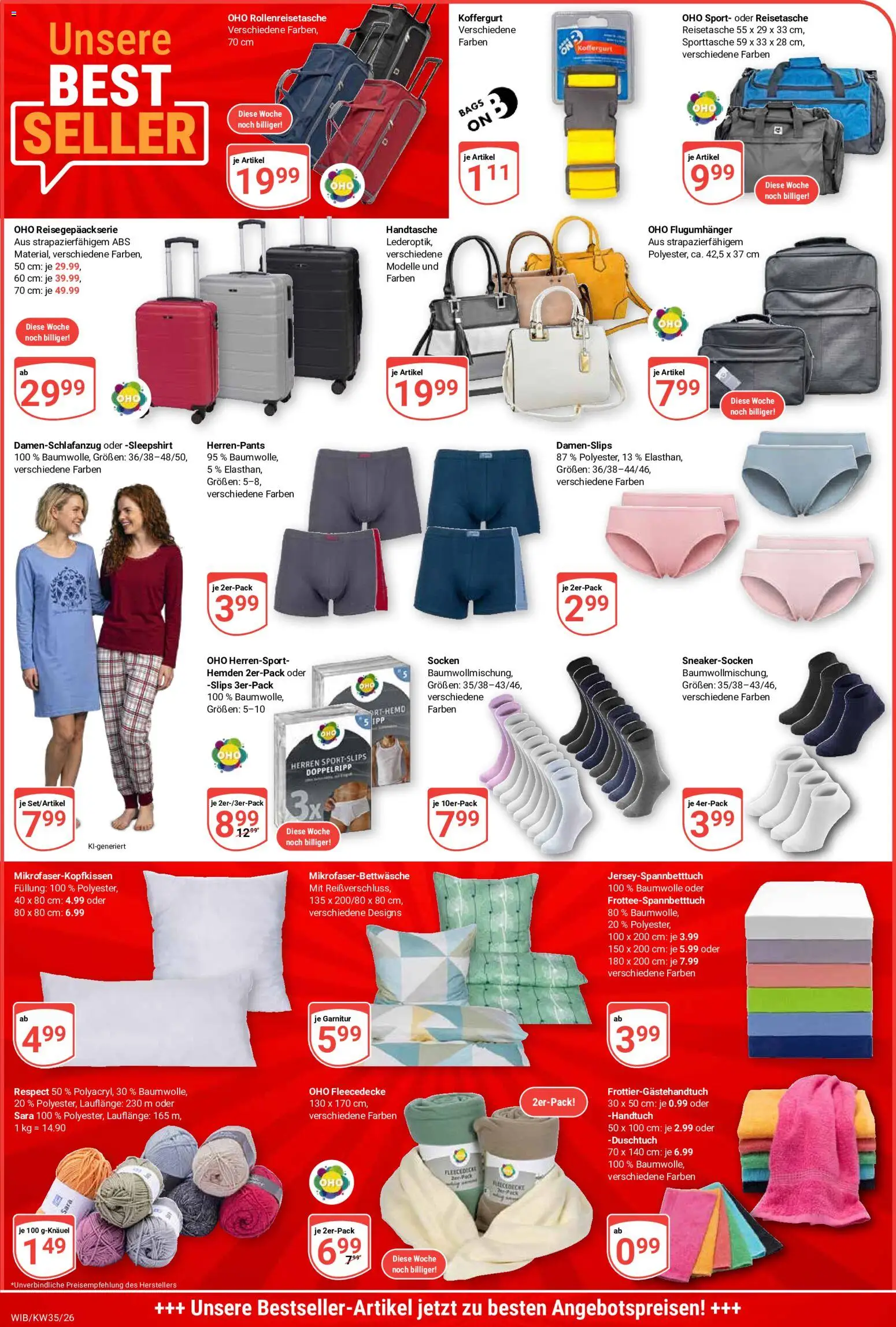 Globus Prospekt Wiesbaden-Nordenstadt – gültig ab 24.08.2026 | Seite: 26 | Produkte: Socken, Handtasche, Reisetasche