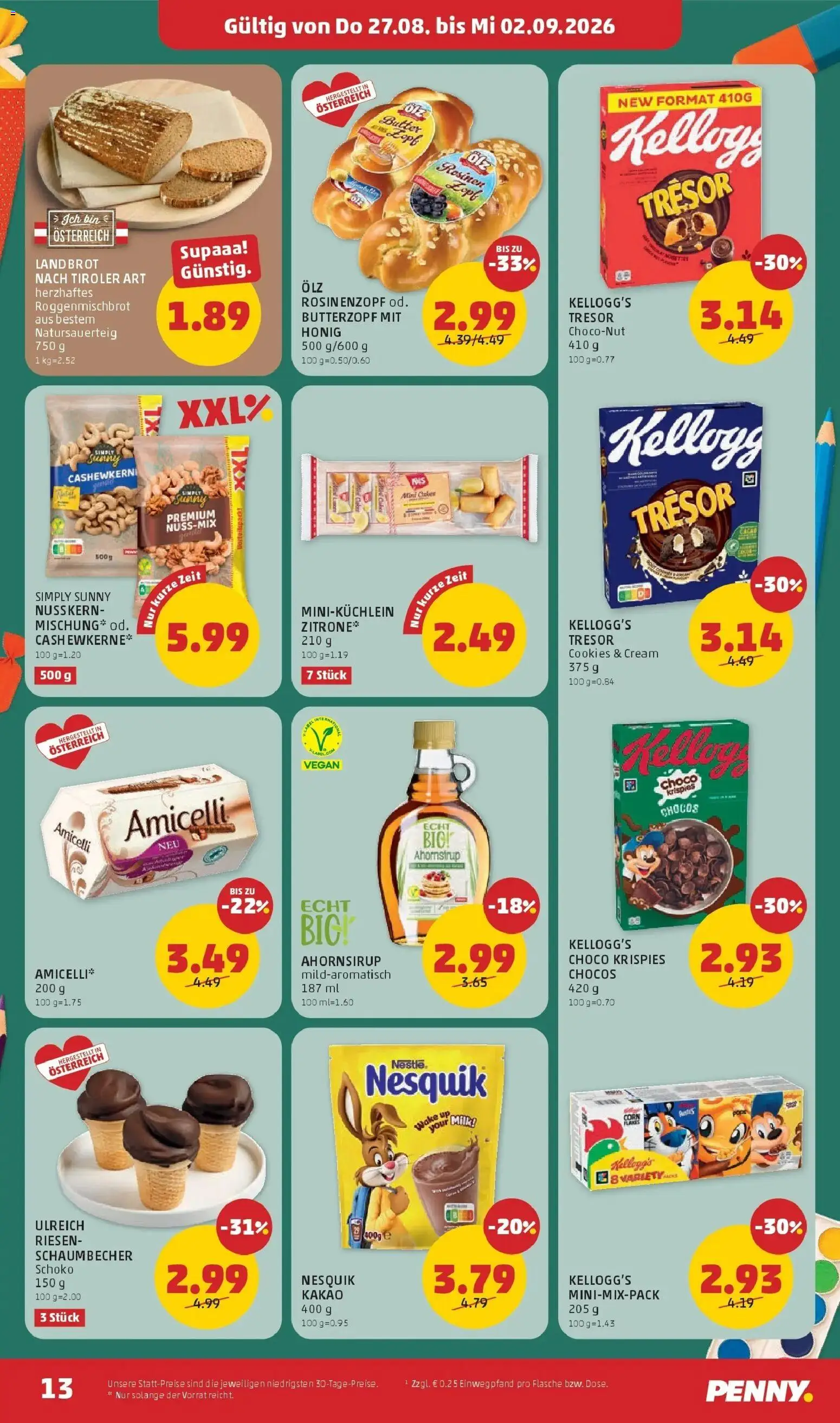 Penny Markt Die ganze Woche sparen ab (27.08.2026) - Angebote, Prospekt | Seite: 13