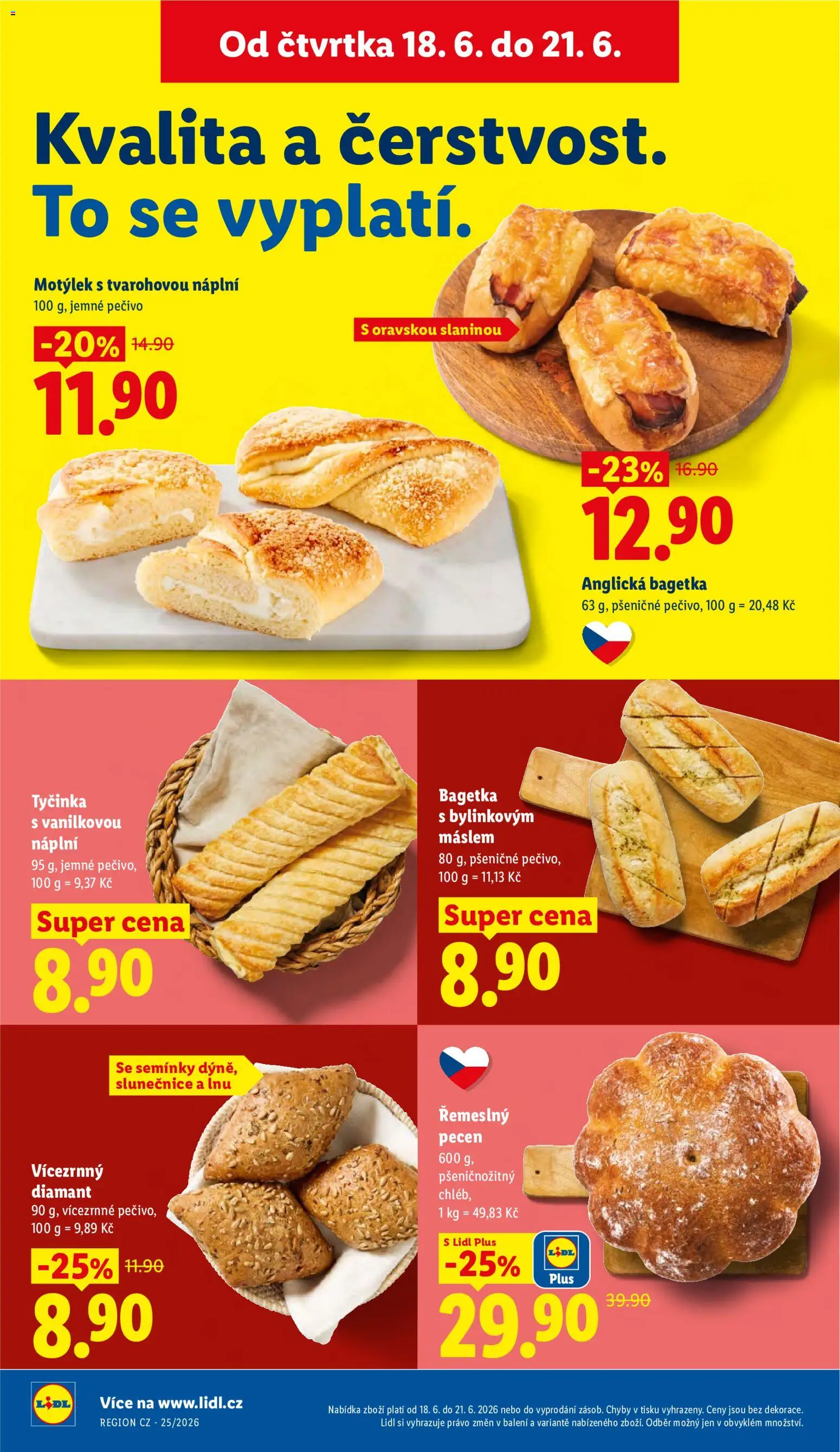 Lidl leták od 18.06.2026 | Strana: 10 | Produkty: Chléb, Pečivo