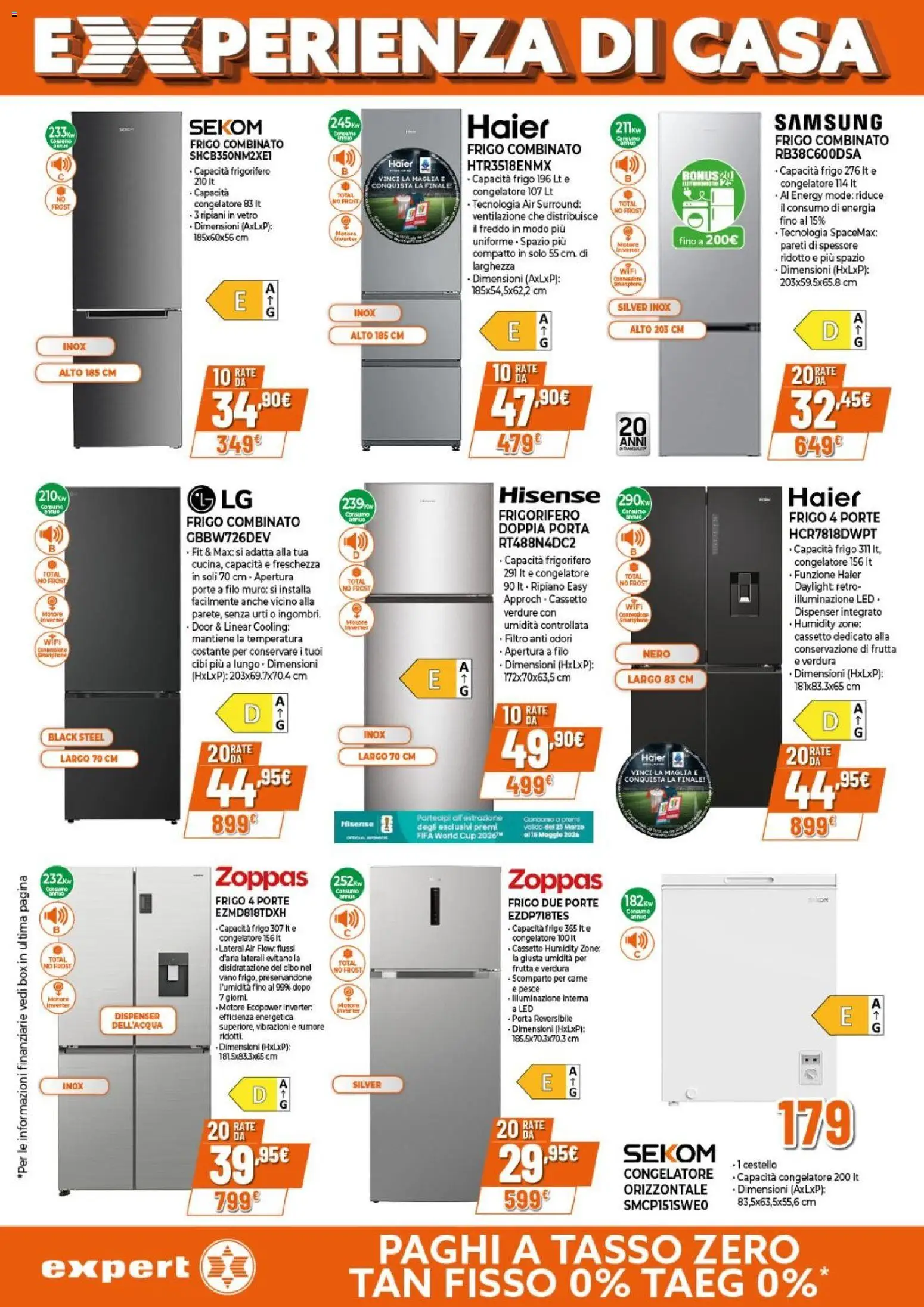 Volantino Expert del 09.04.2026 | Pagina: 24 | Prodotti: Pesce, Frutta, Smartphone, Congelatore