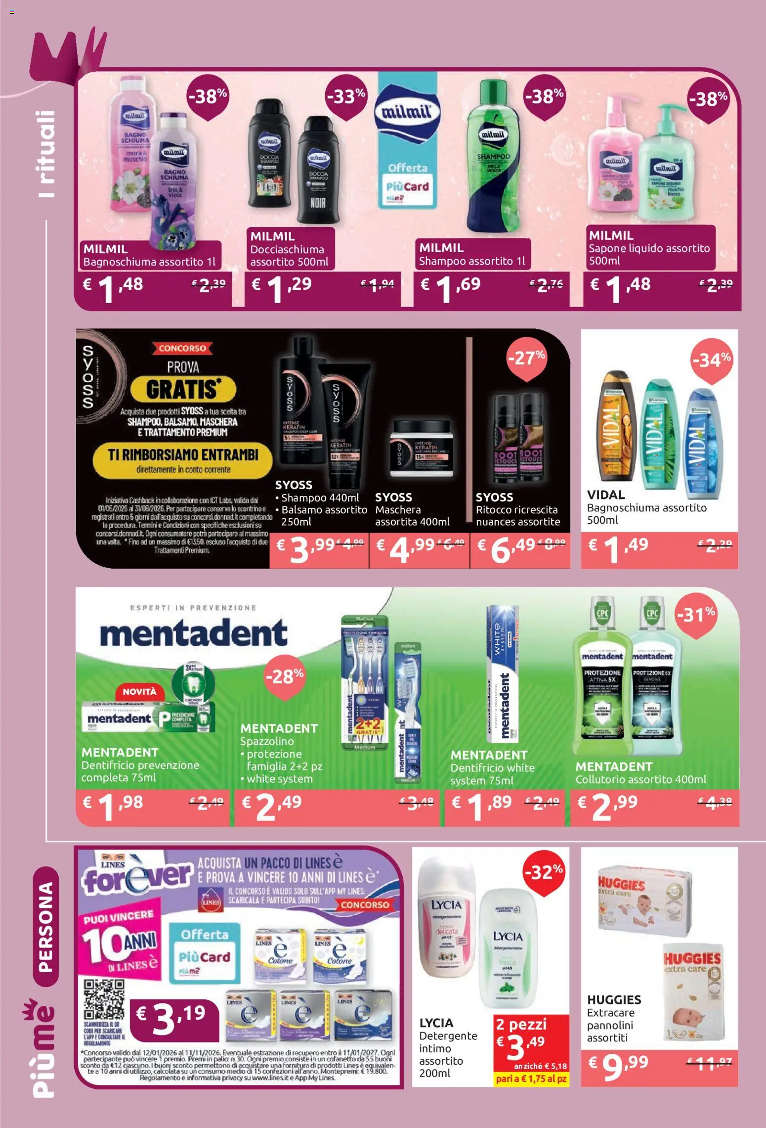 Volantino IperSoap del 03/08/2026 | Pagina: 4 | Prodotti: Shampoo, Balsamo, Sapone, Bagno