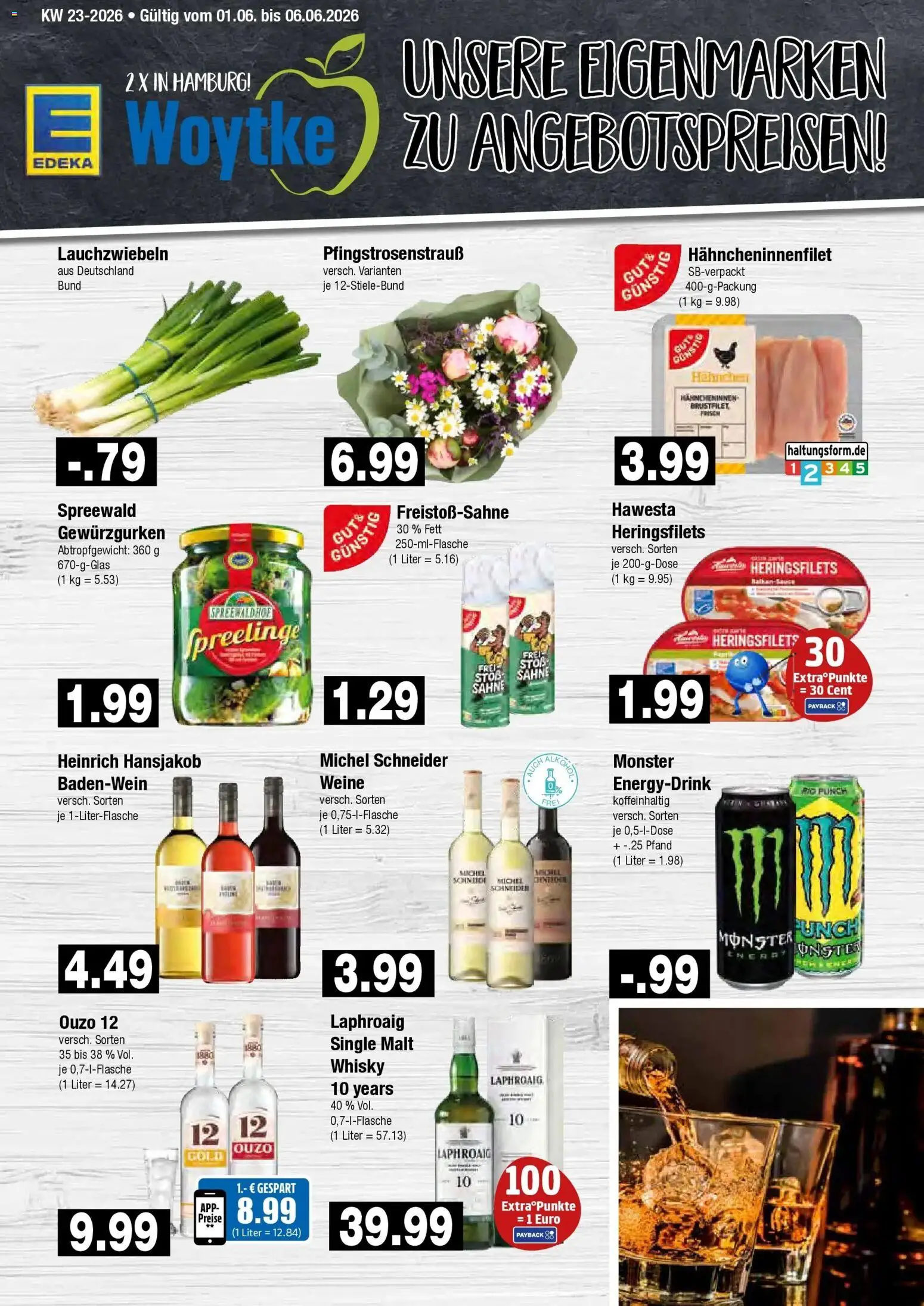 Edeka prospekt Hamburg – gültig ab 01.06.2026 | Seite: 9 | Produkte: Whisky, Ouzo 12, Energy, Sahne