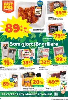 Coop Forum erbjudanden - Förhandsvisning av reklamblad från butik Coop Forum aktuell från 13/07/2026 | Sida: 2 | Produkter: Hamburgerbröd, Grillkorv, Blandfärs, Kappa