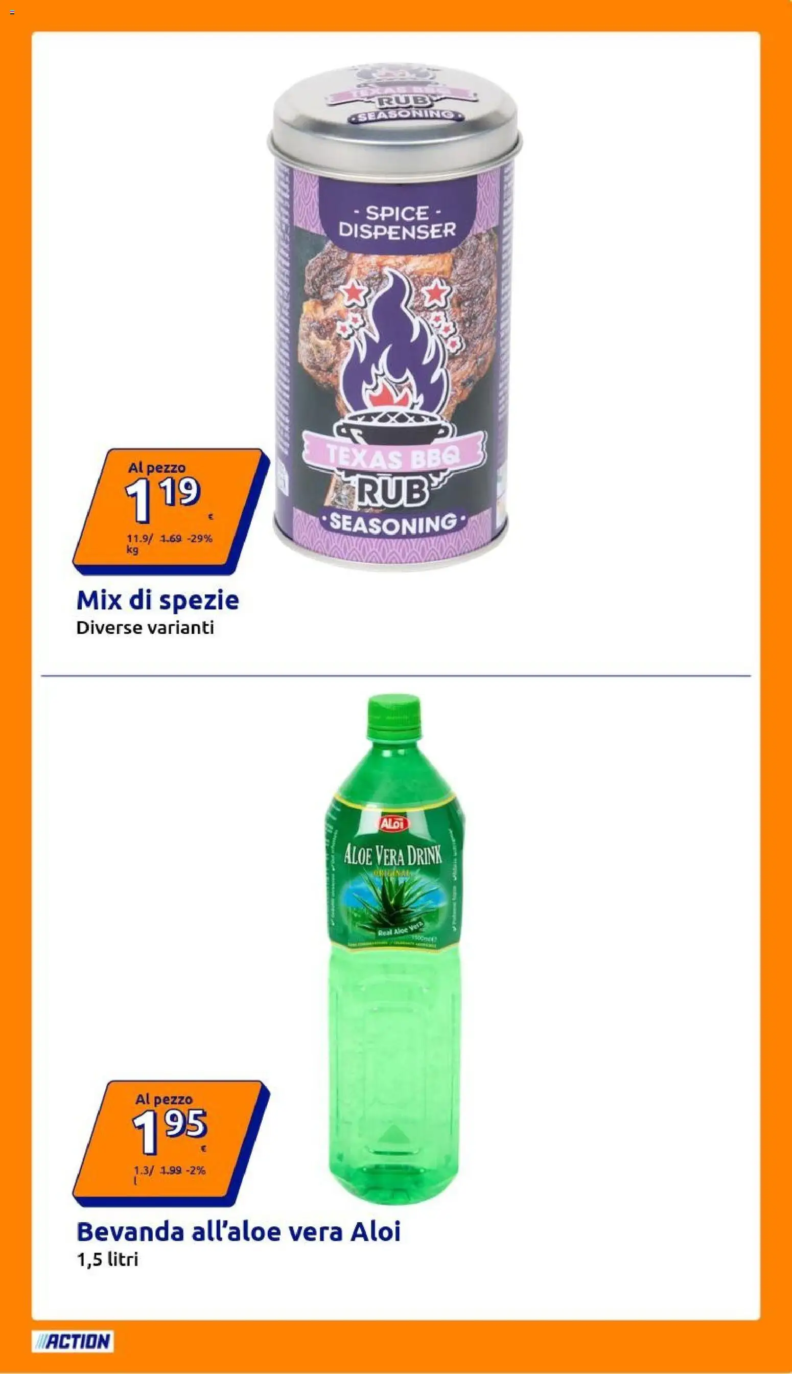 Volantino Action del 19/08/2026 | Pagina: 11 | Prodotti: Spezie, Aloe vera
