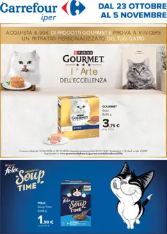 Anteprima del volantino Carrefour volantino Iper Purina valido a partire dal 23/10/2026