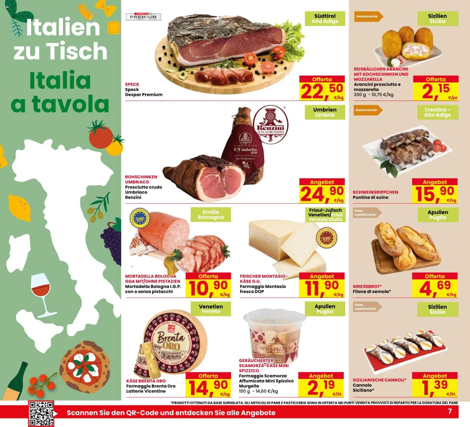Volantino Eurospar del 03/09/2026 | Pagina: 7 | Prodotti: Pane, Suino, Mortadella, Specialità