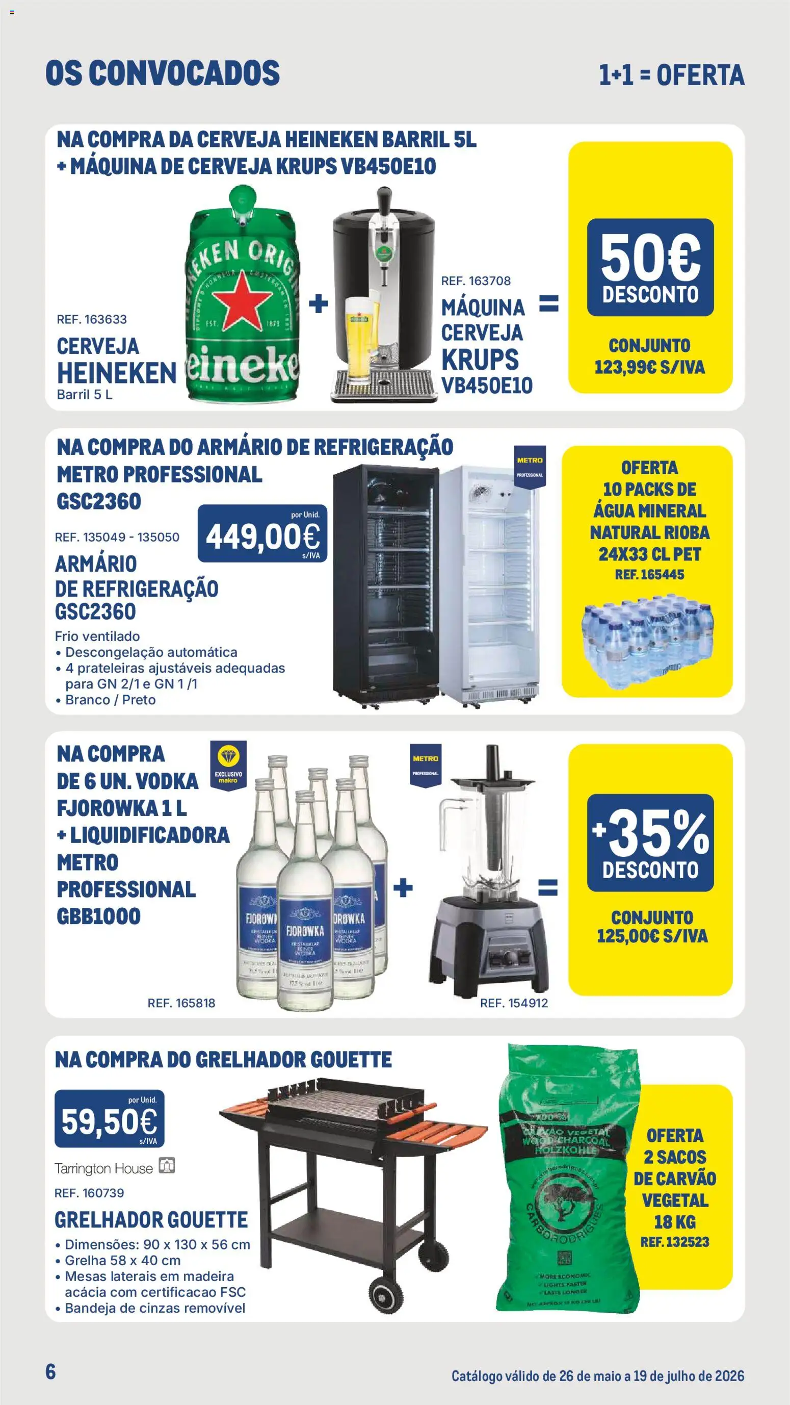 Makro Os Convocados │ válido de 26/05/2026 | Página: 6 | Produtos: Agua, Armário, Água mineral, Vodka